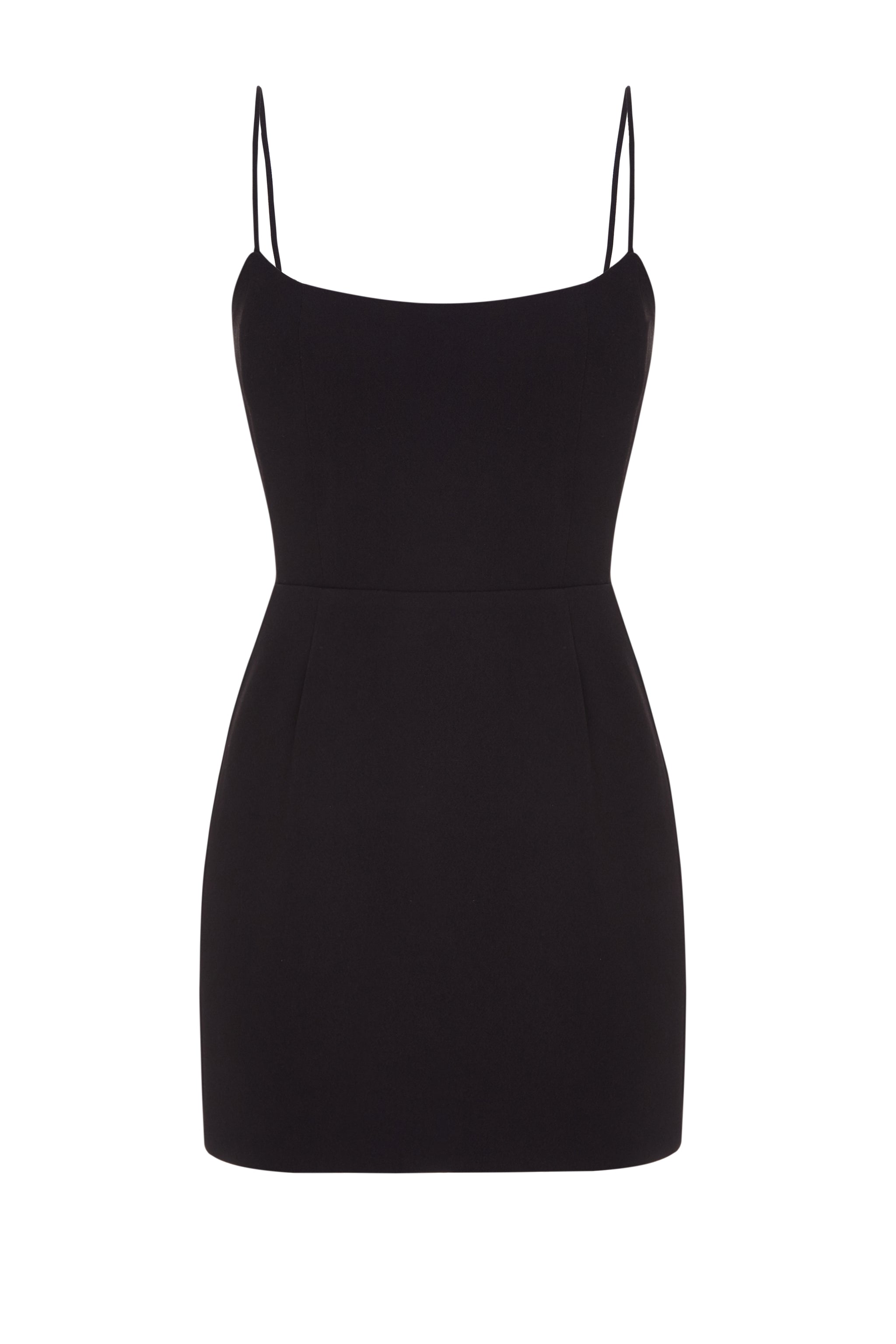 MINI DRESS WITH STRAPS BLACK