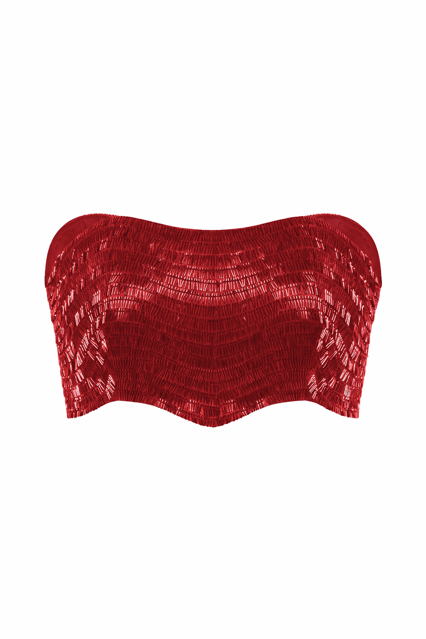 SEQUIN TOP RED
