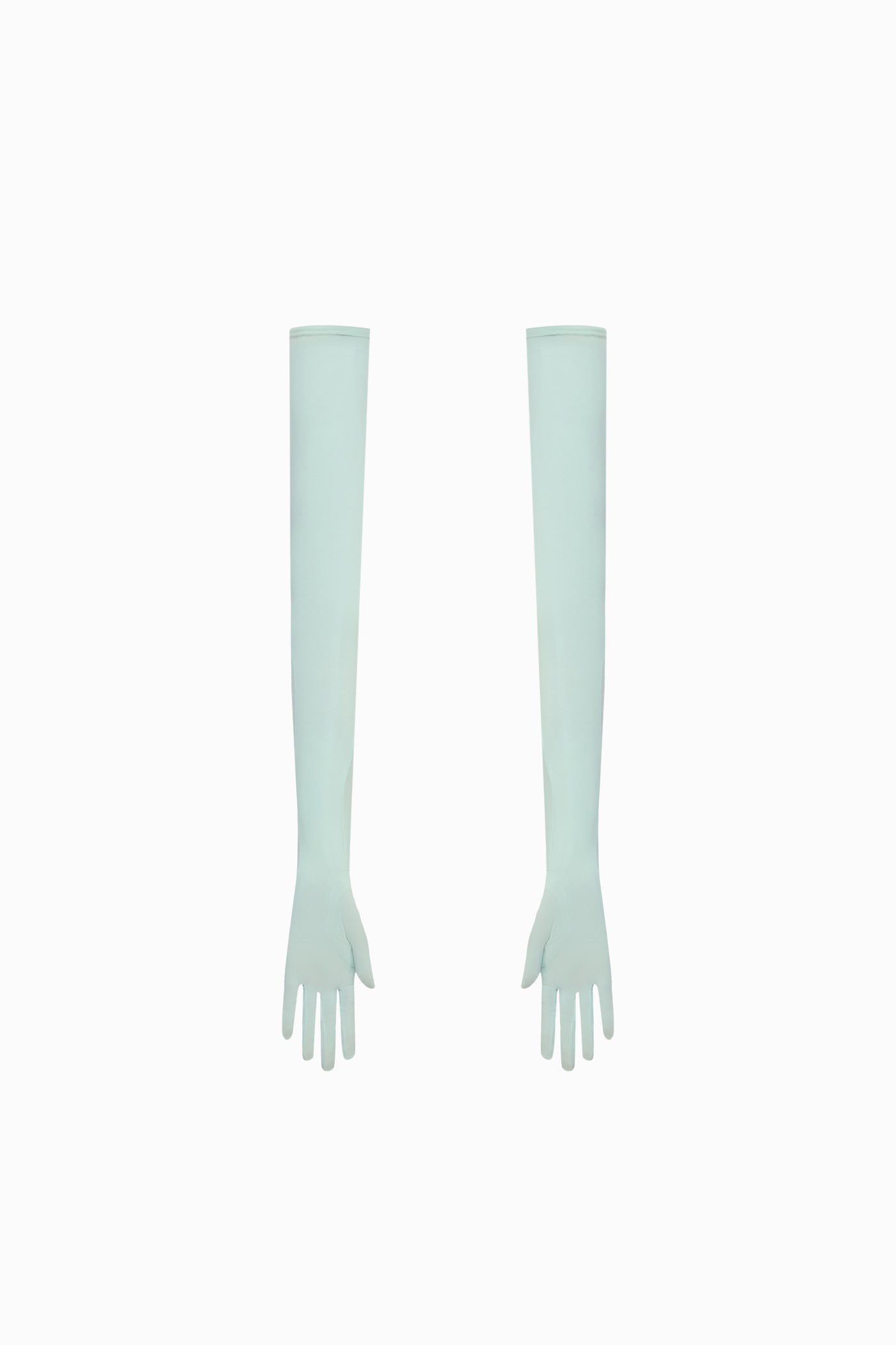 LONG NYLON GLOVES MISTY TEAL