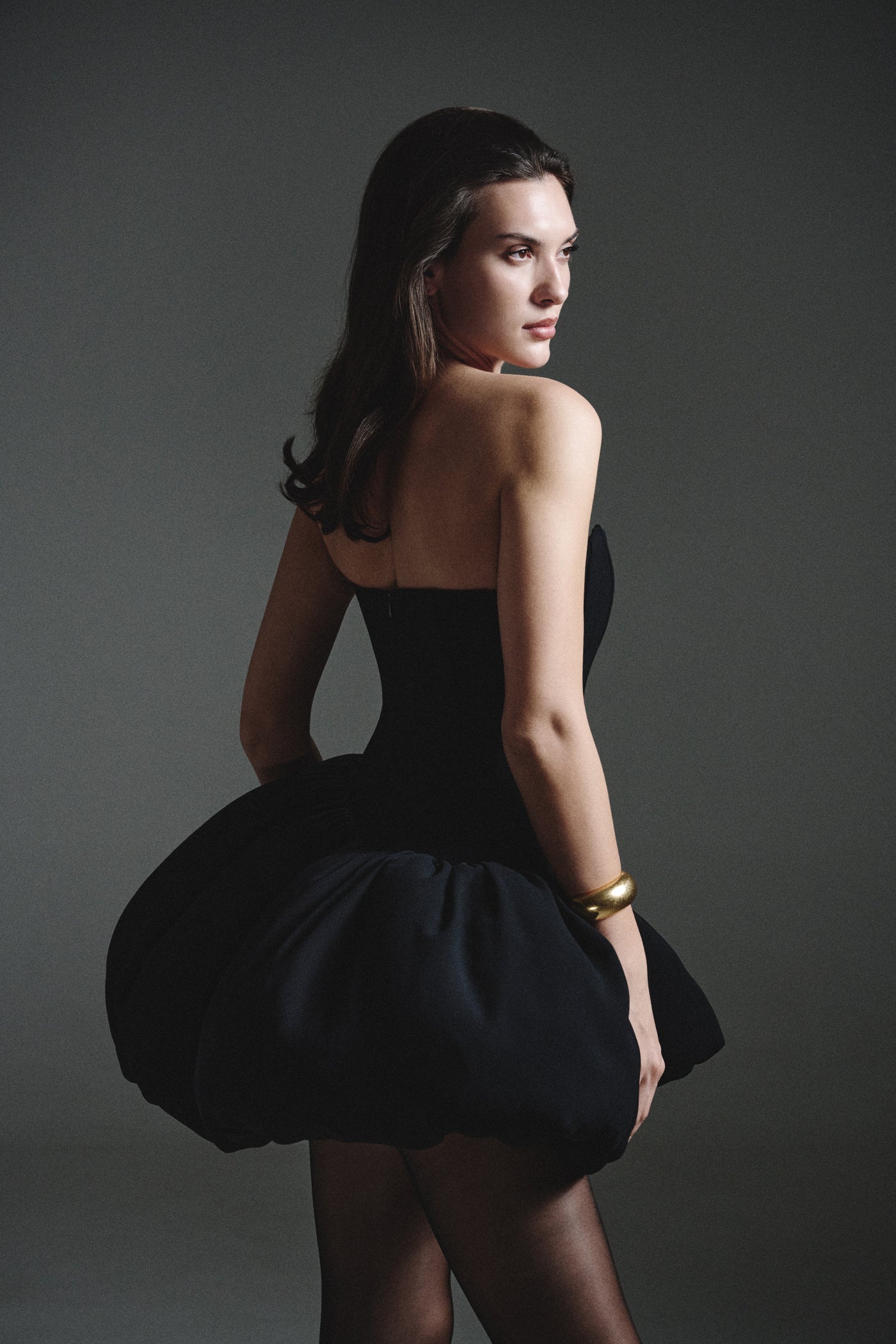 SASHA MATT SILK DRESS BLACK