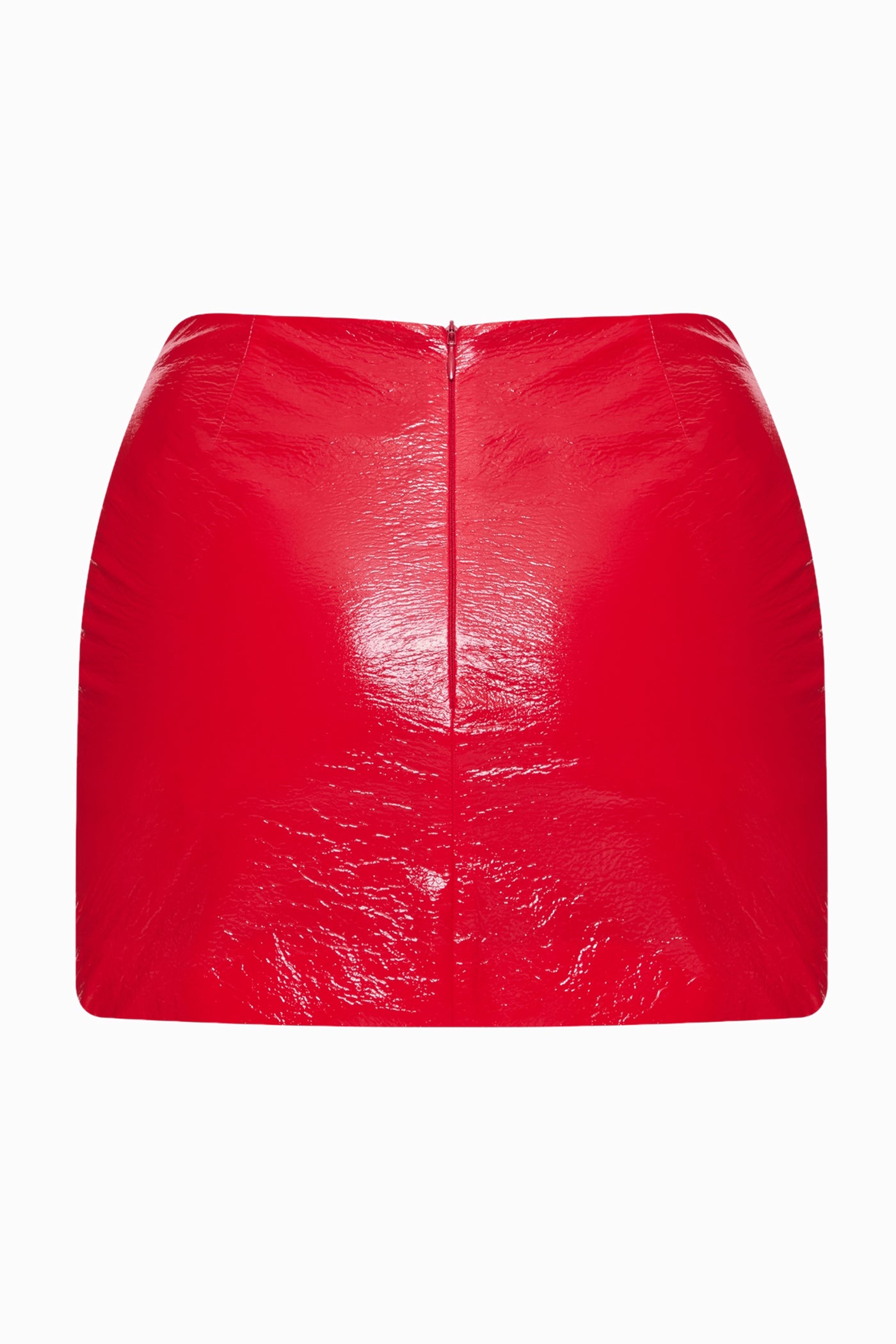 LACQUE MINI SKIRT RED