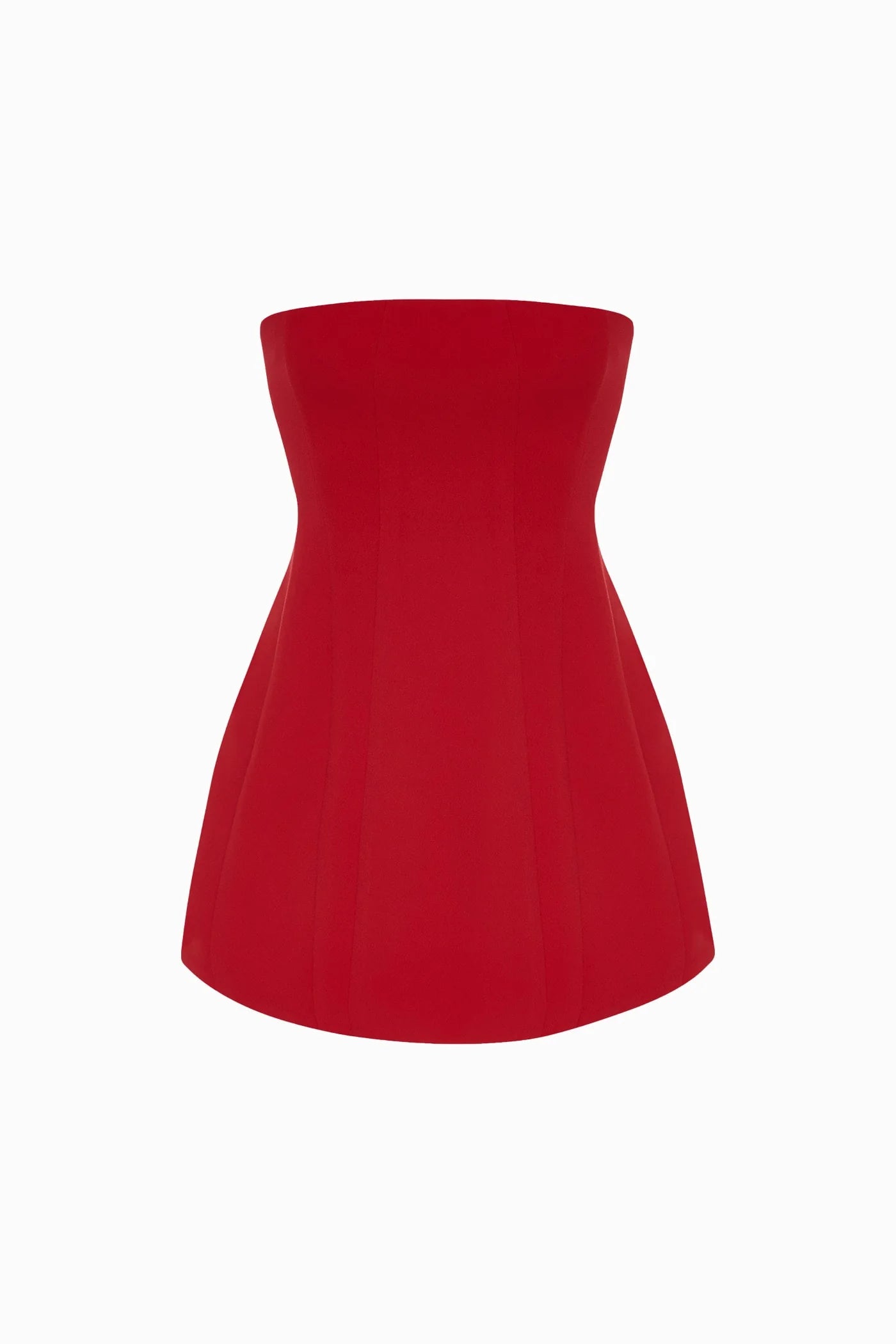 CORSET MINI DRESS RED