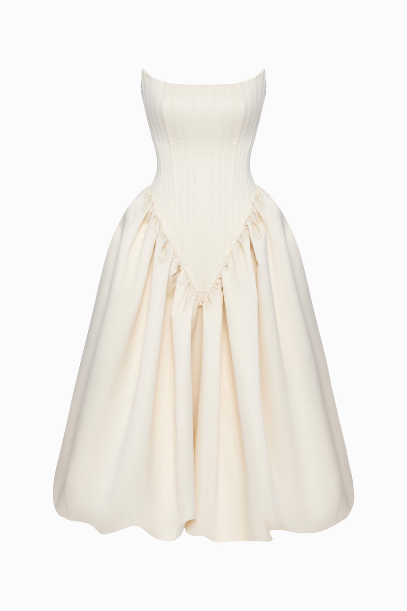 ANGLED TRANSFORMER DRESS BEIGE