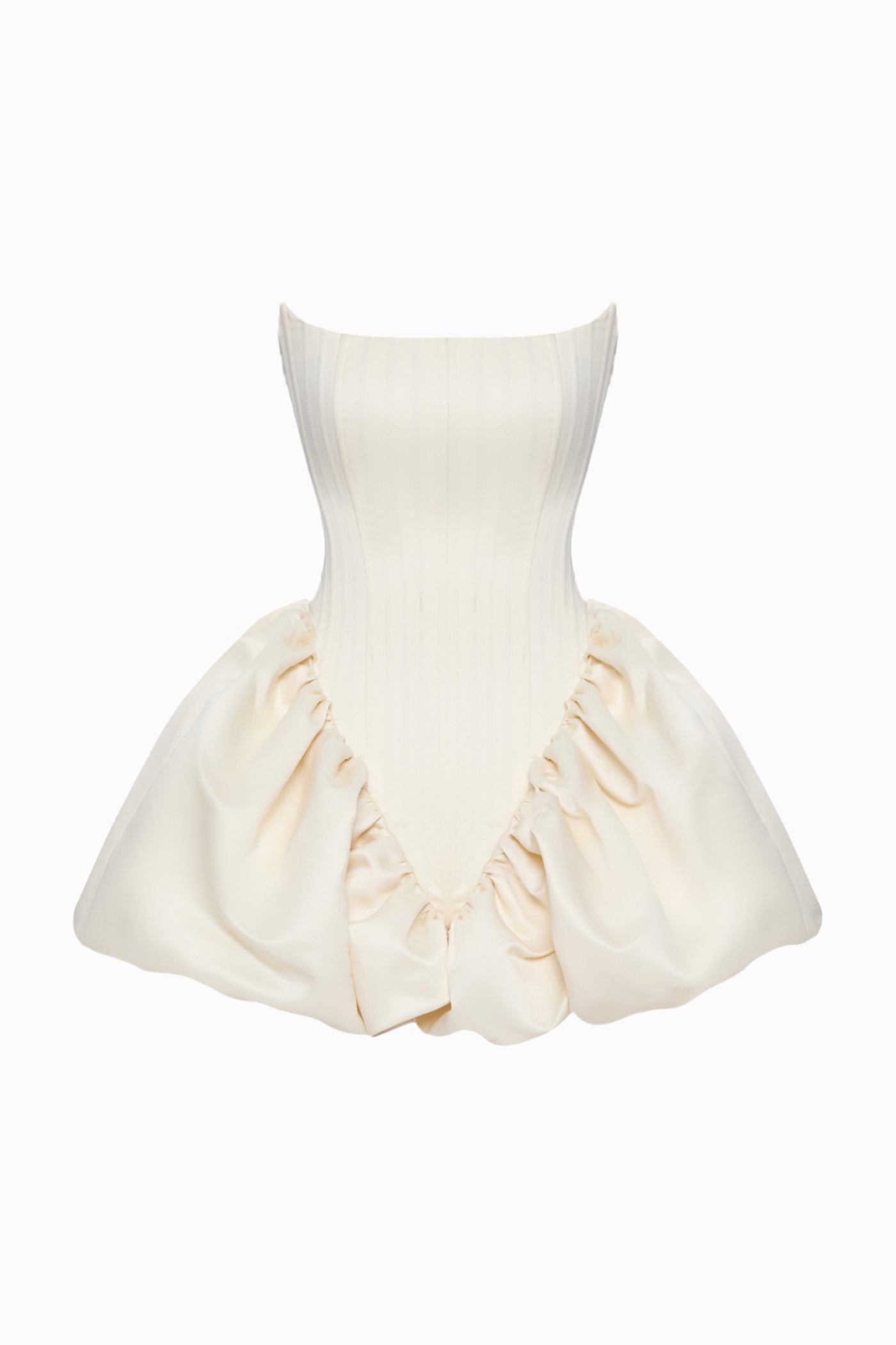 ANGLED TRANSFORMER DRESS BEIGE