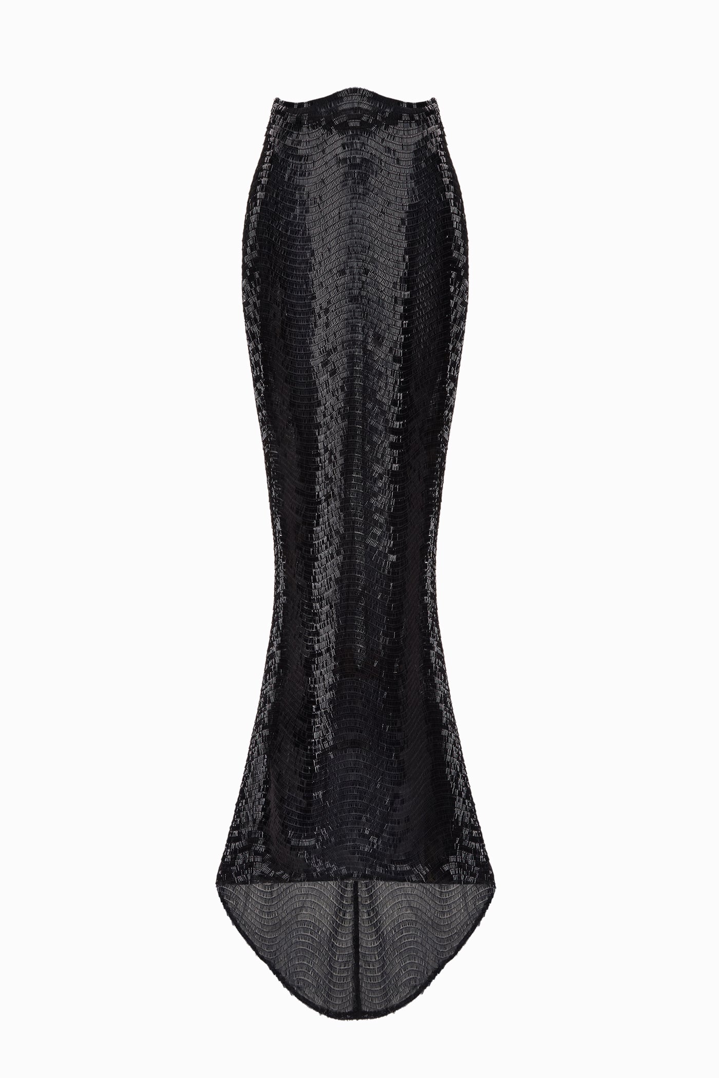 SEQUIN MAXI SKIRT BLACK