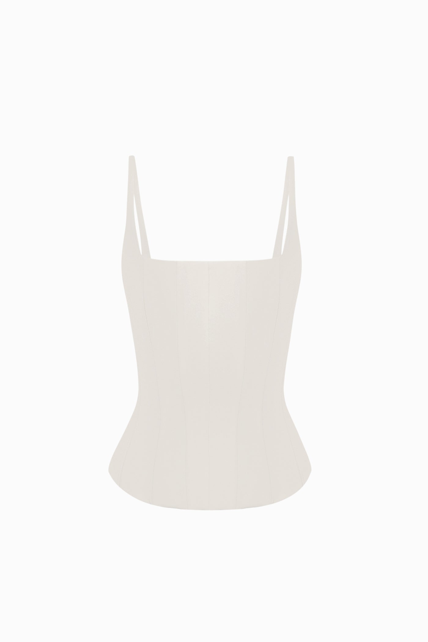 MATT SILK CORSET TOP WITH STRAPS BEIGE