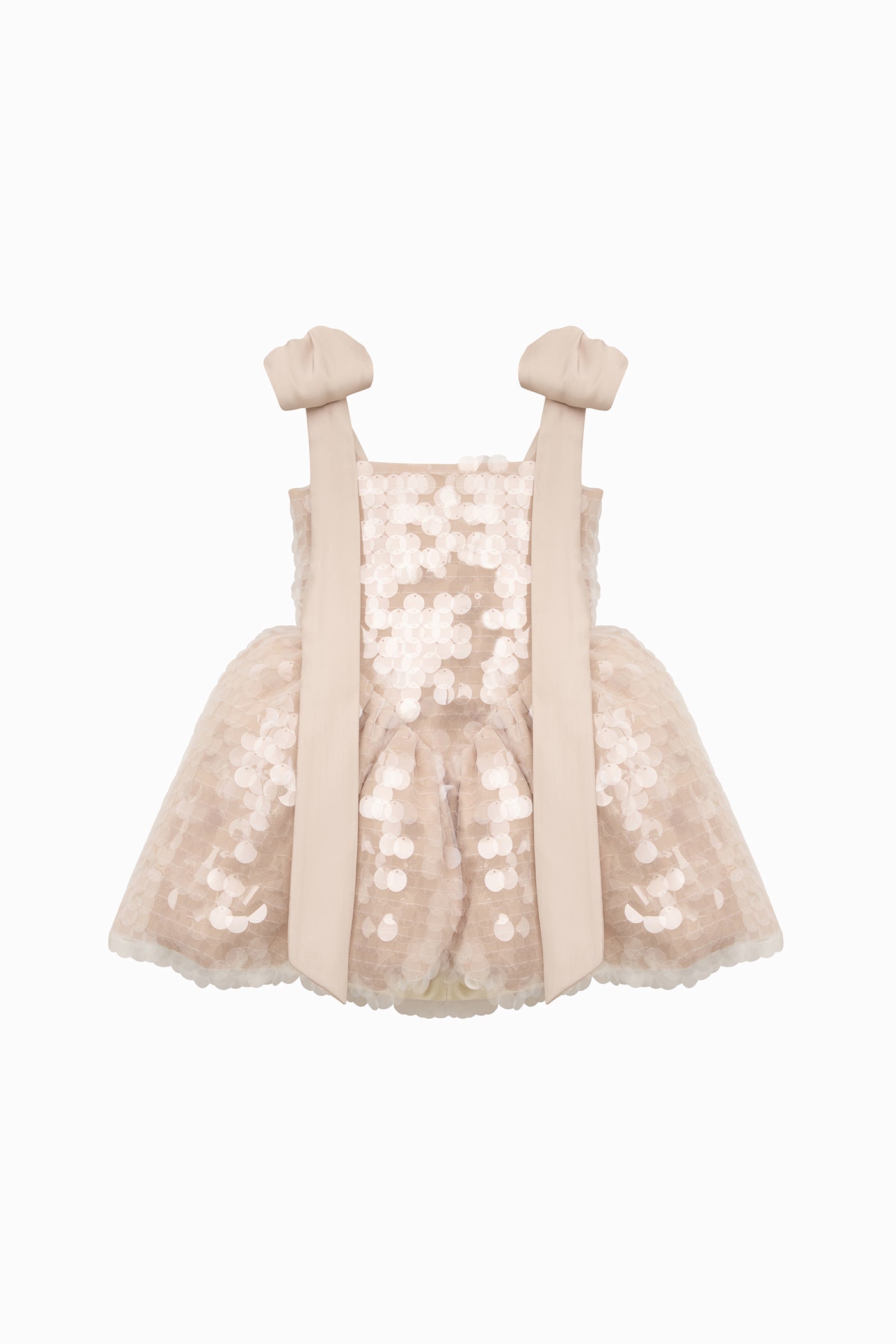 MISS LOLI SEQUIN DRESS BEIGE
