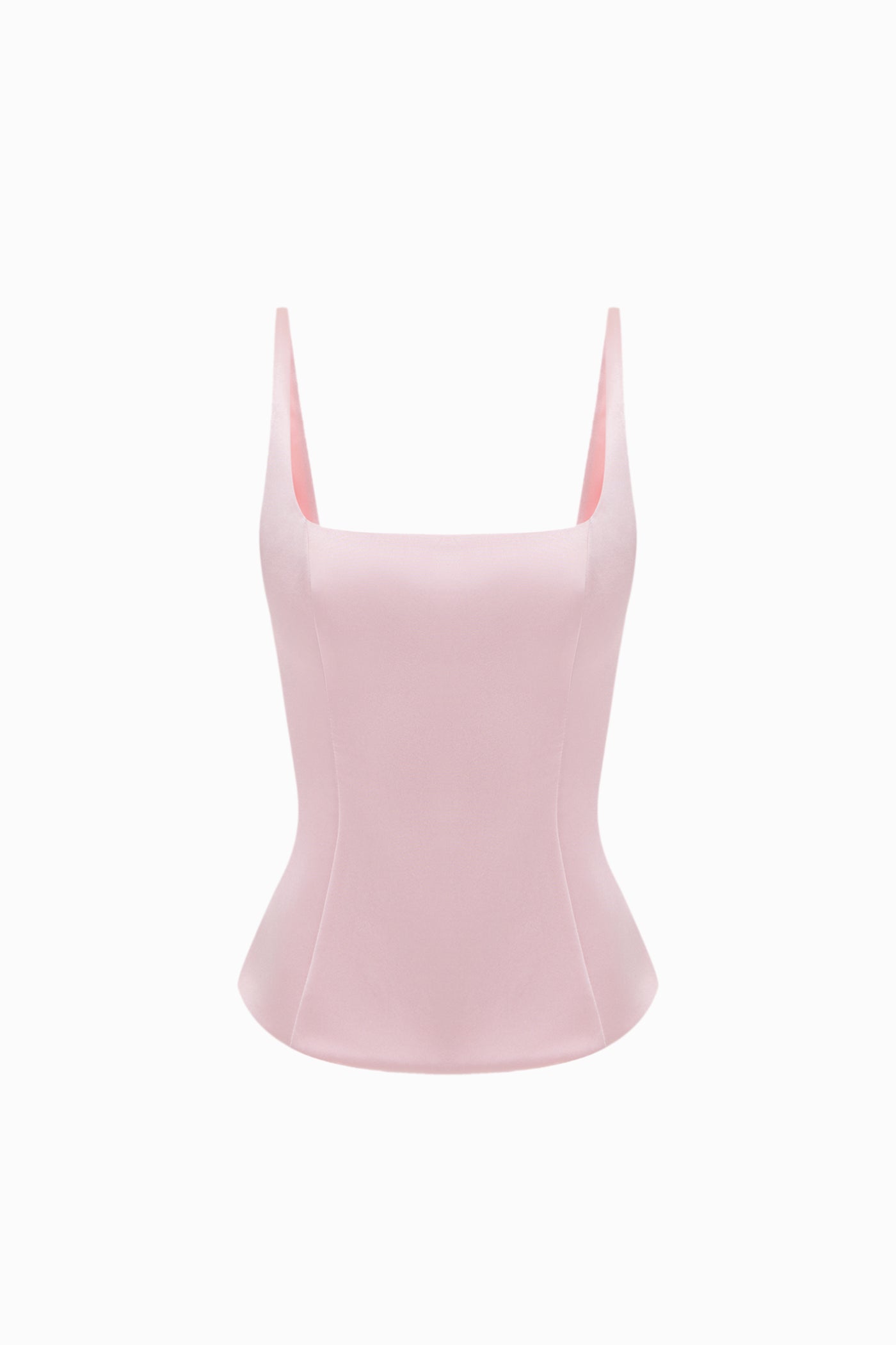 SOFT SATIN CORSET TOP WITH STRAPS PINK