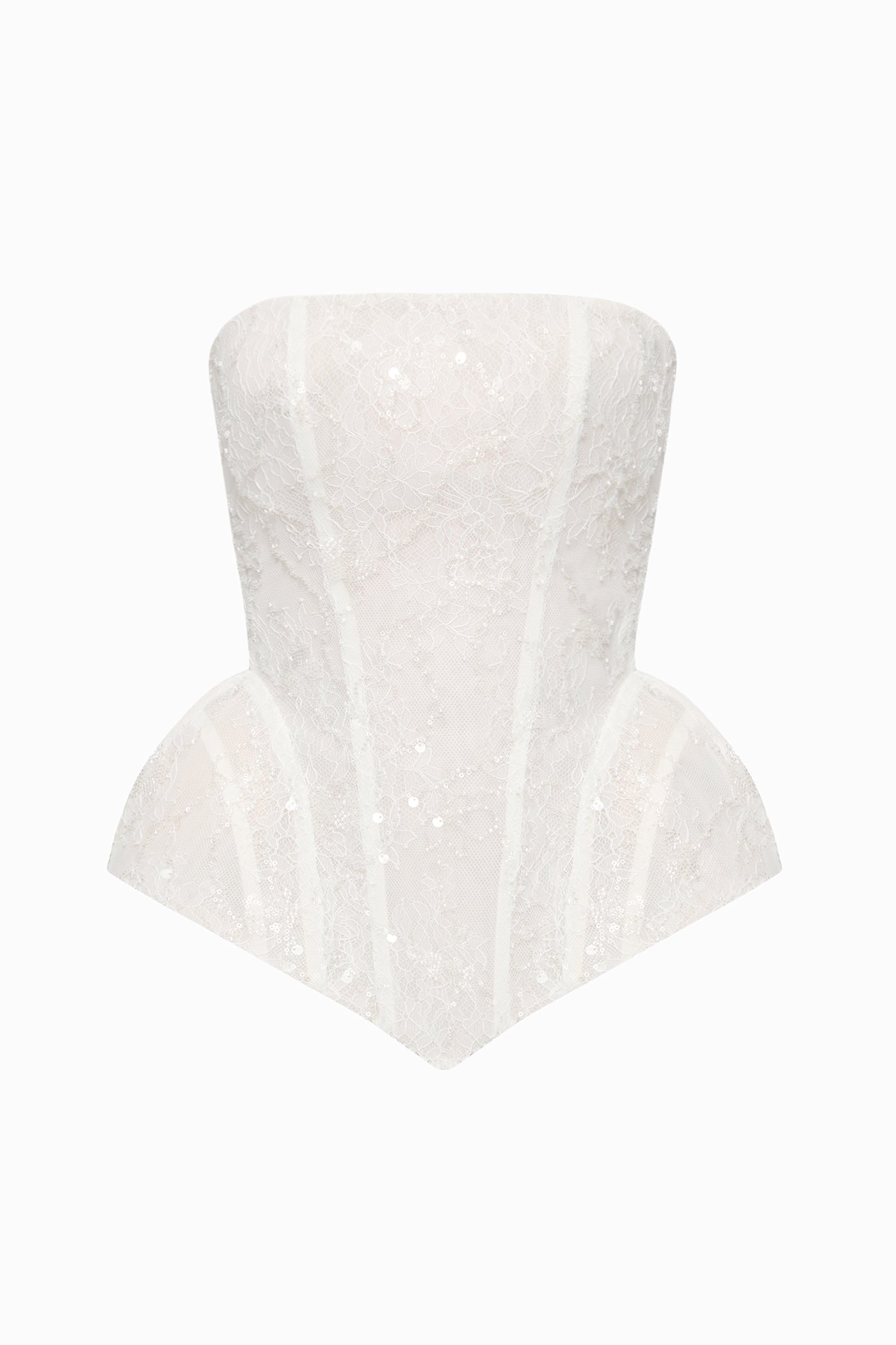 KAT SEQUINED LACE CORSET