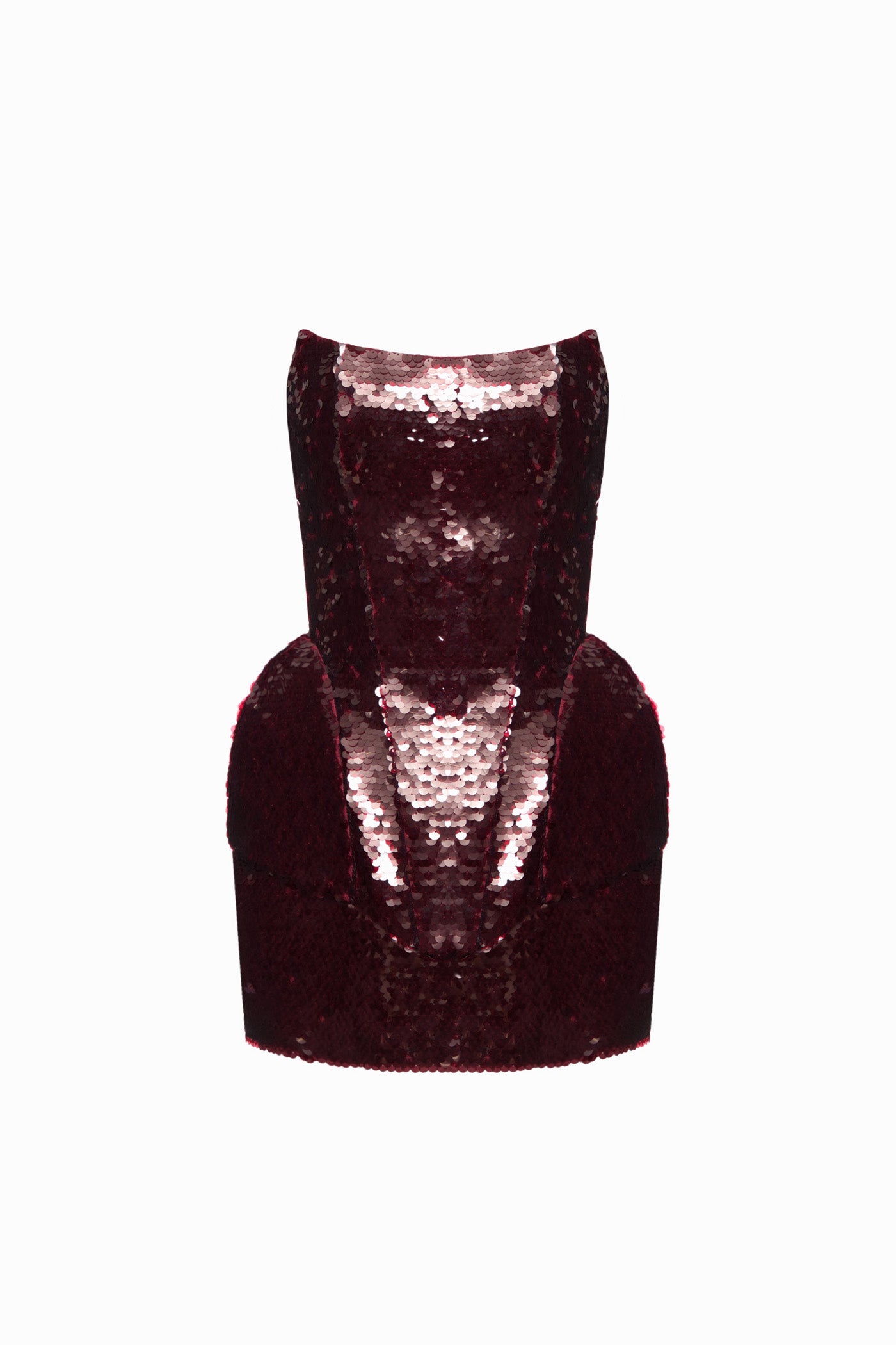 MUNA MINI DRESS BURGUNDY