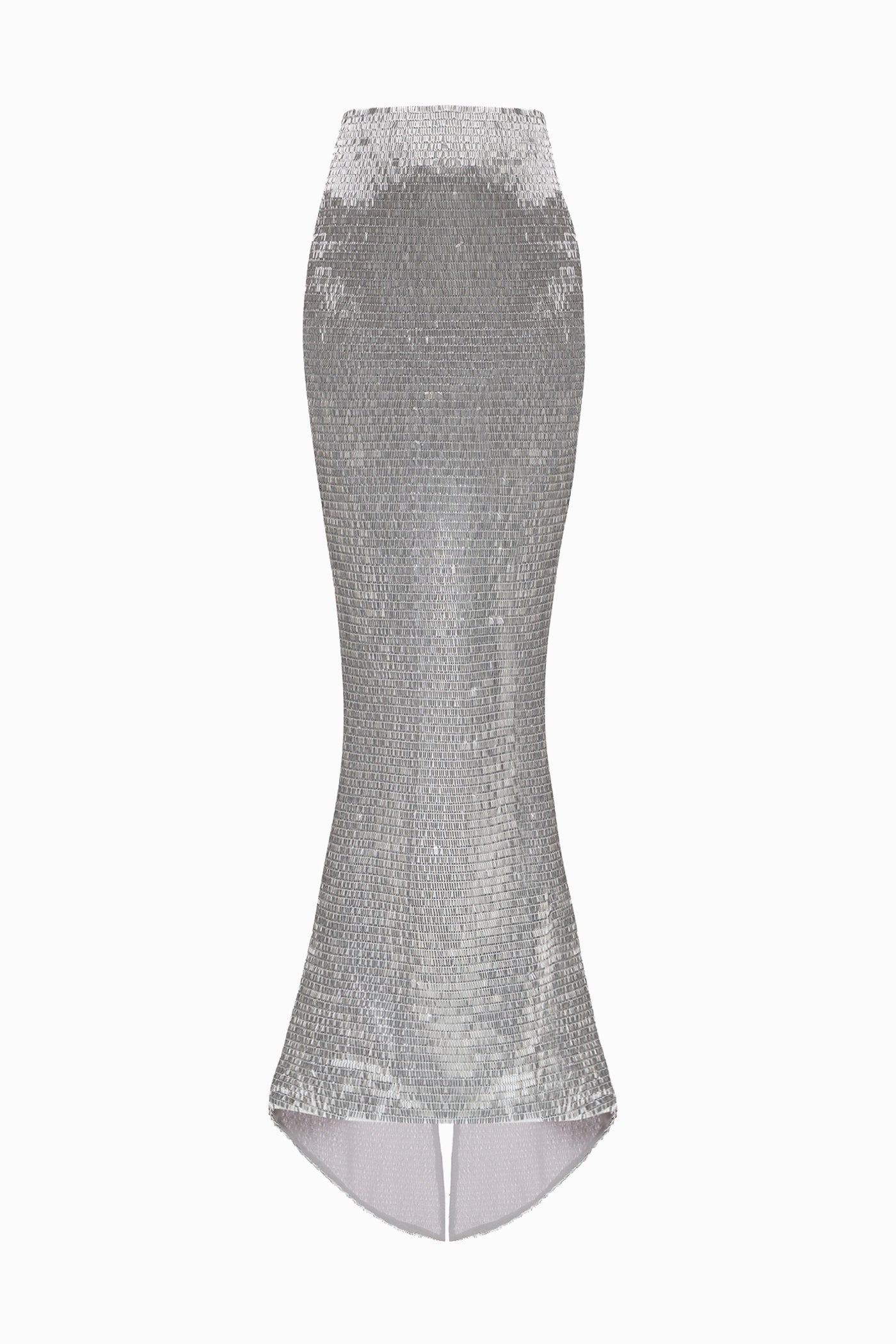 SEQUIN MAXI SKIRT SILVER