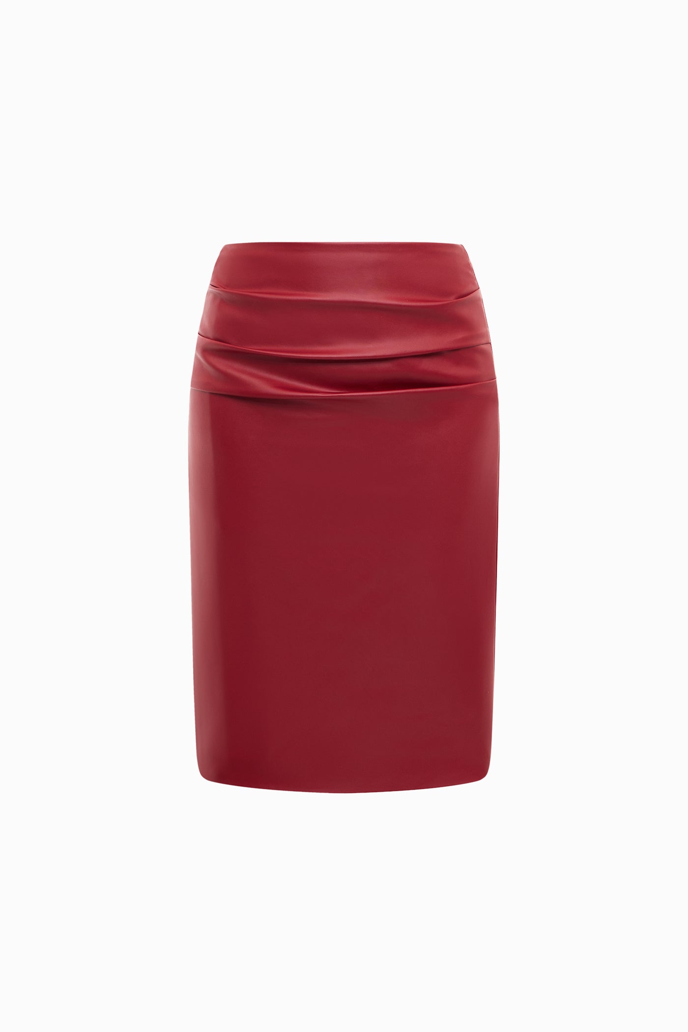 LEATHER SKIRT RED