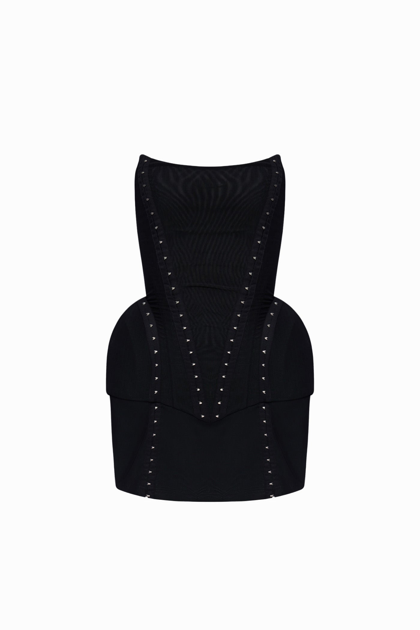 MUNA MINI DRESS WITH HOOKS BLACK