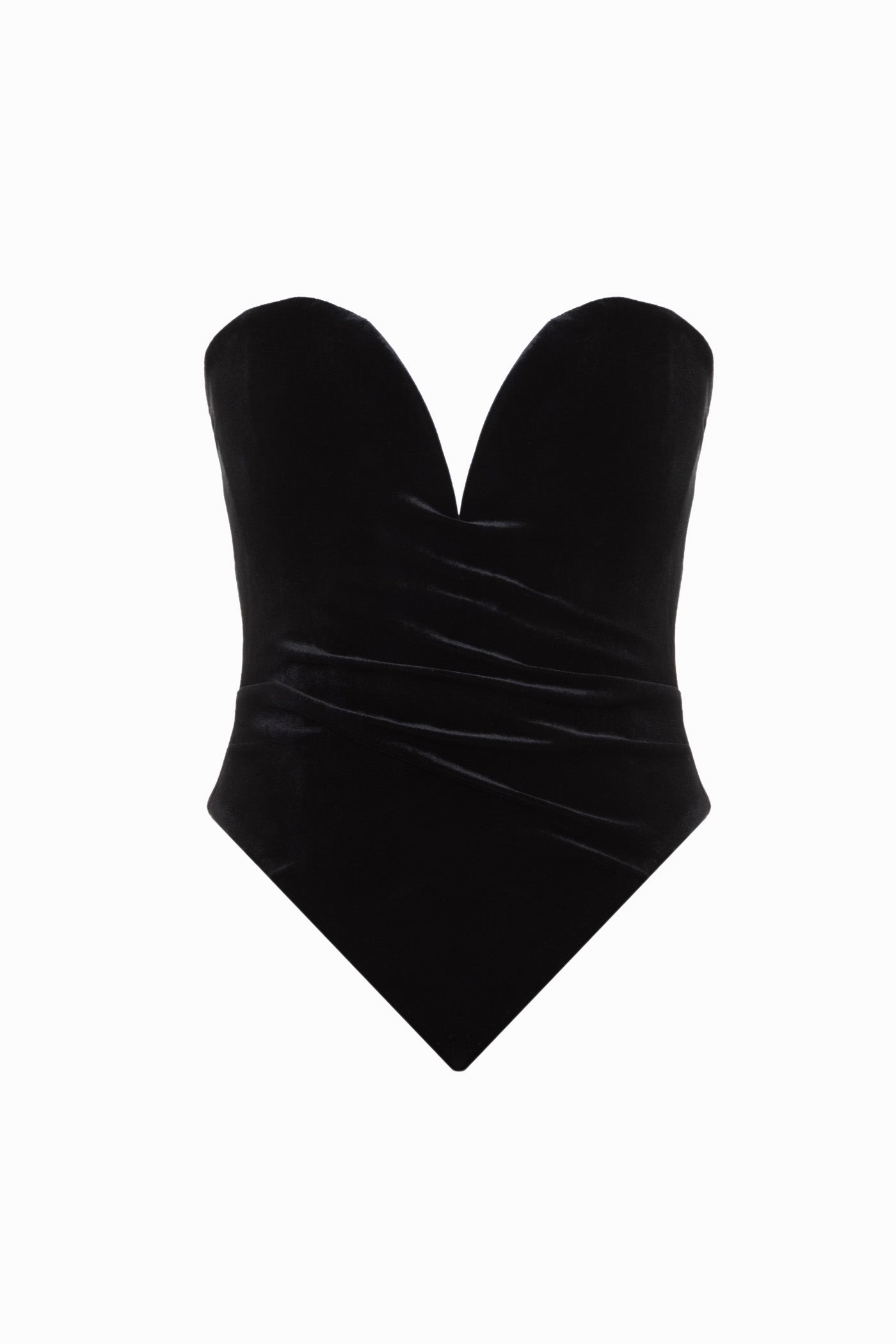 DAVINA VELVET CORSET IN BLACK