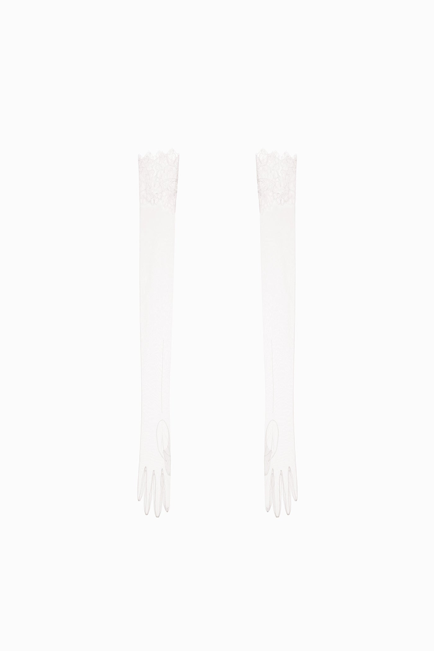 LACE LONG GLOVES WHITE