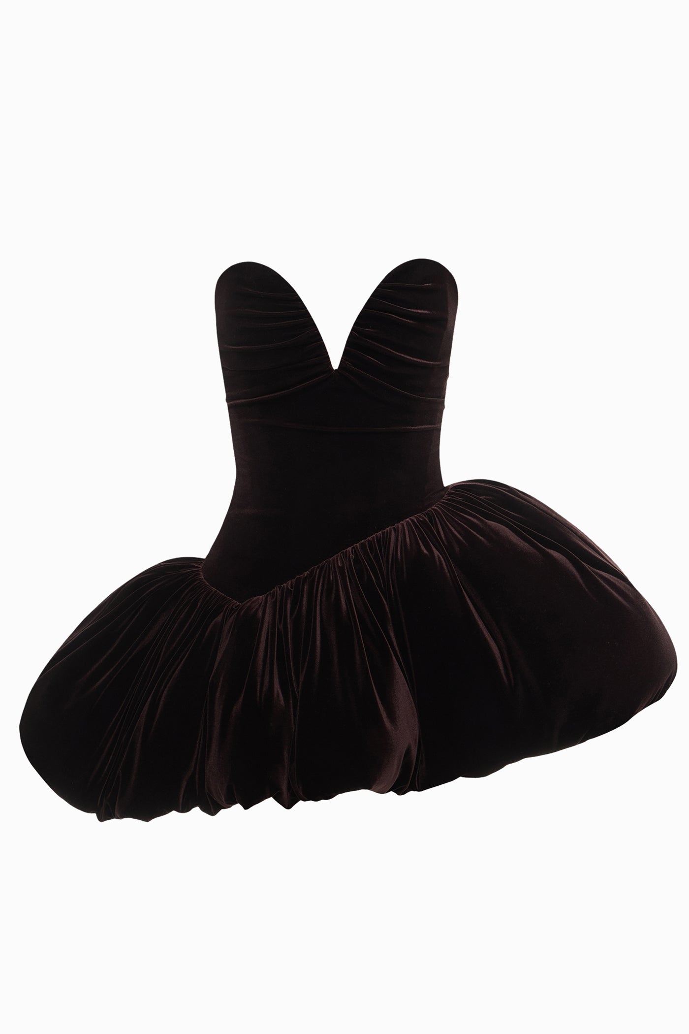 SASHA VELVET DRESS BROWN
