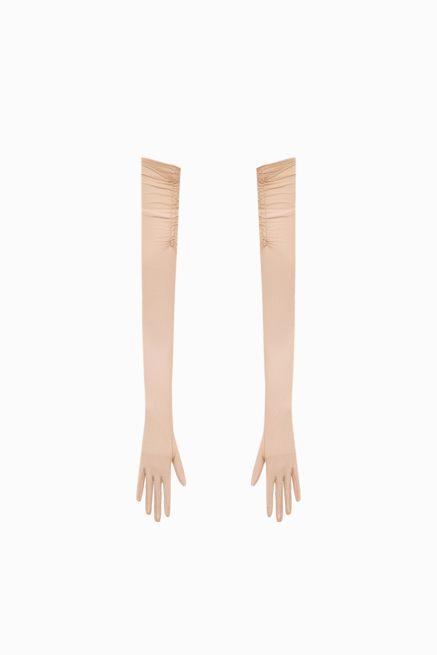 LONG MESH GLOVES BEIGE