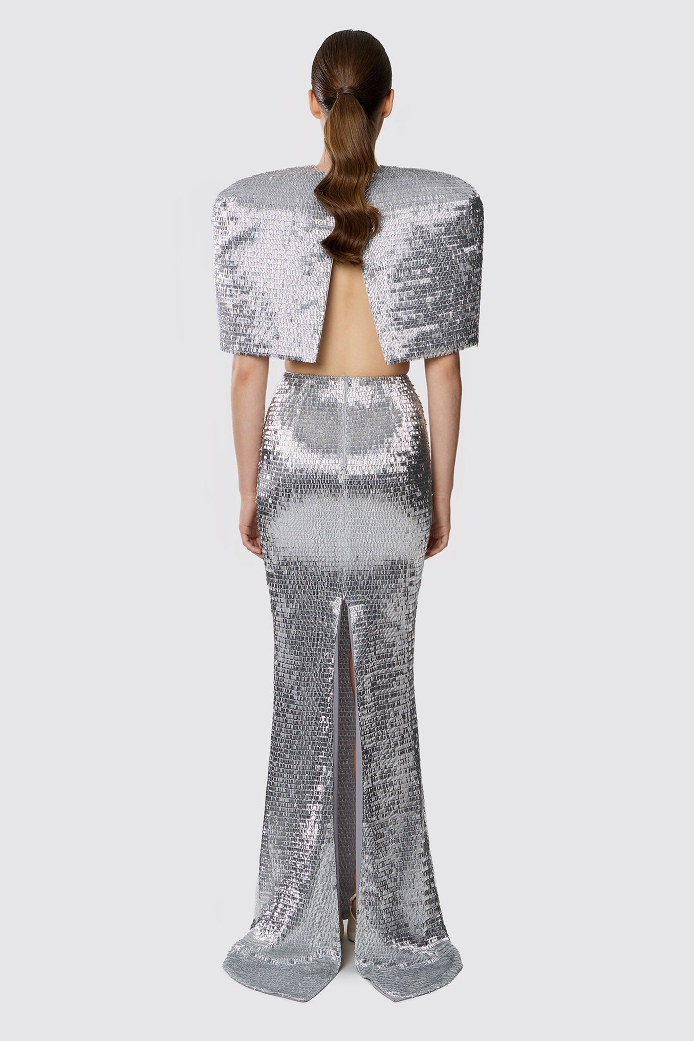 SEQUIN CAPE SILVER