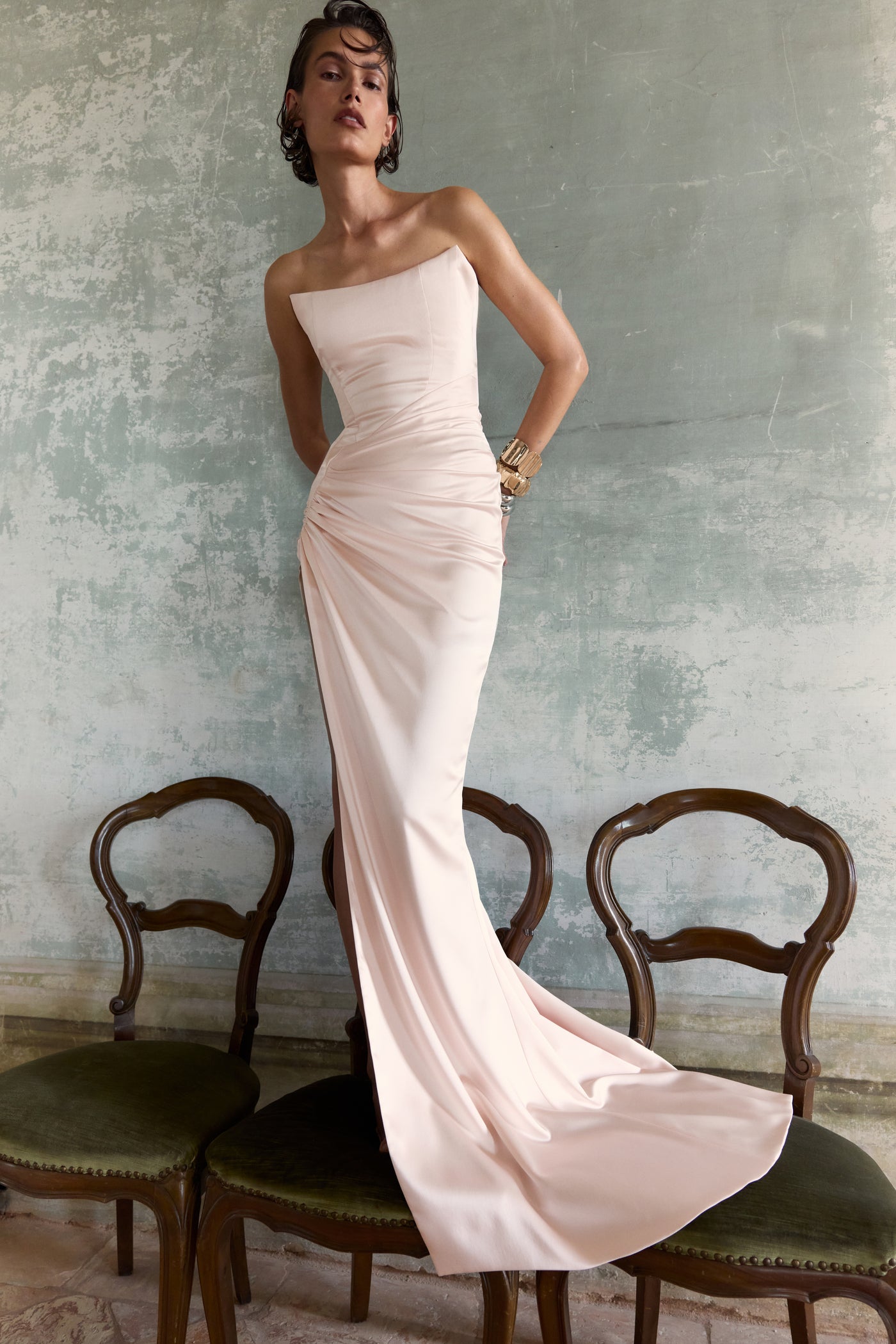 FIORI DRESS BLUSH PINK