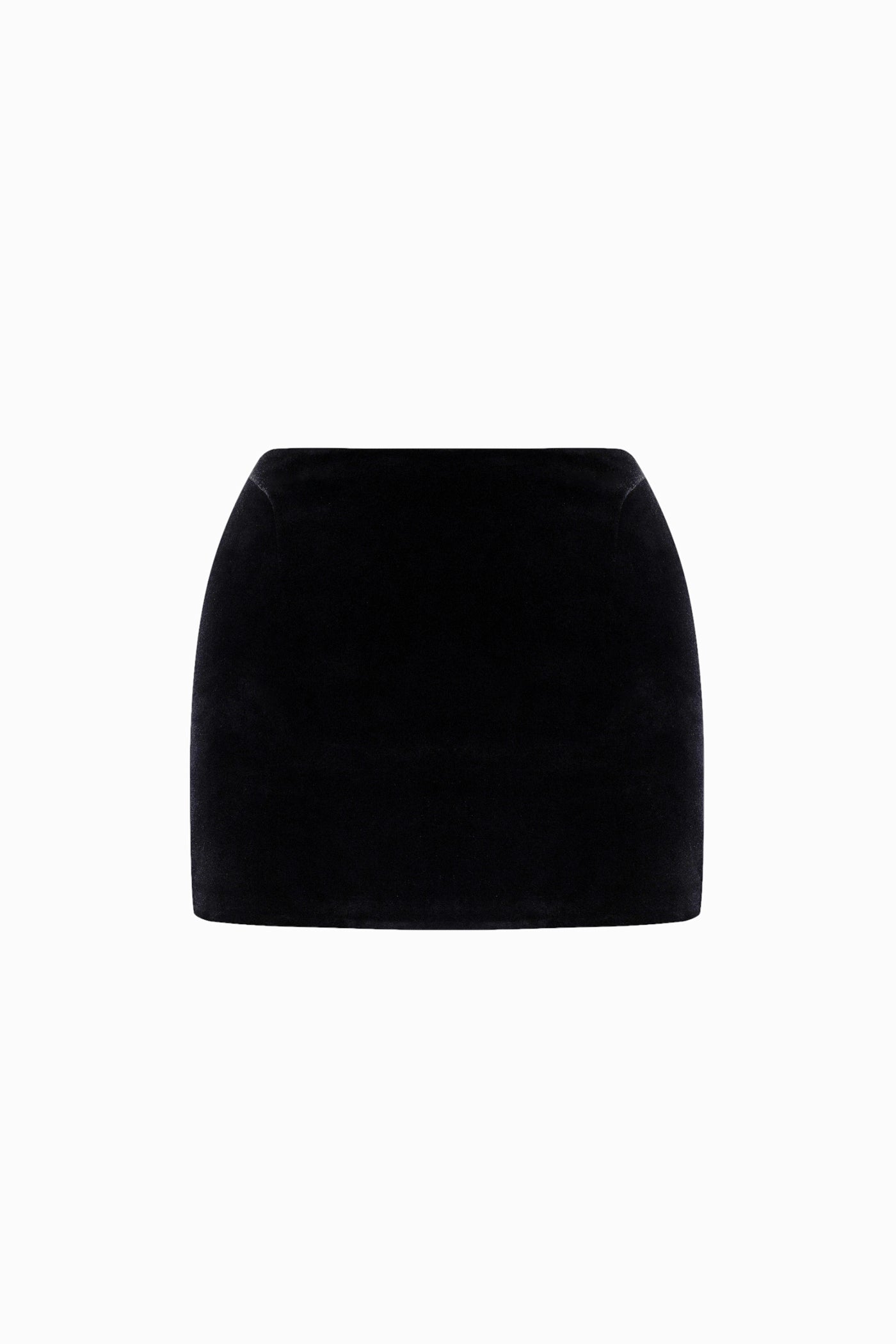 VELVET MINI SKIRT BLACK