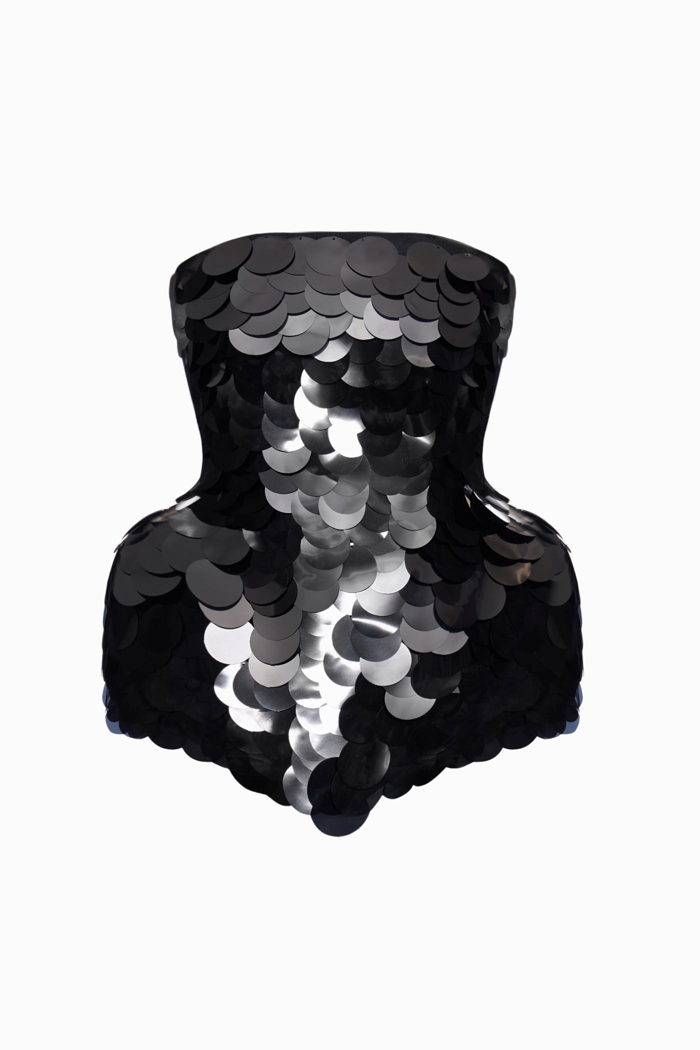 SEQUINED CORSET BLACK