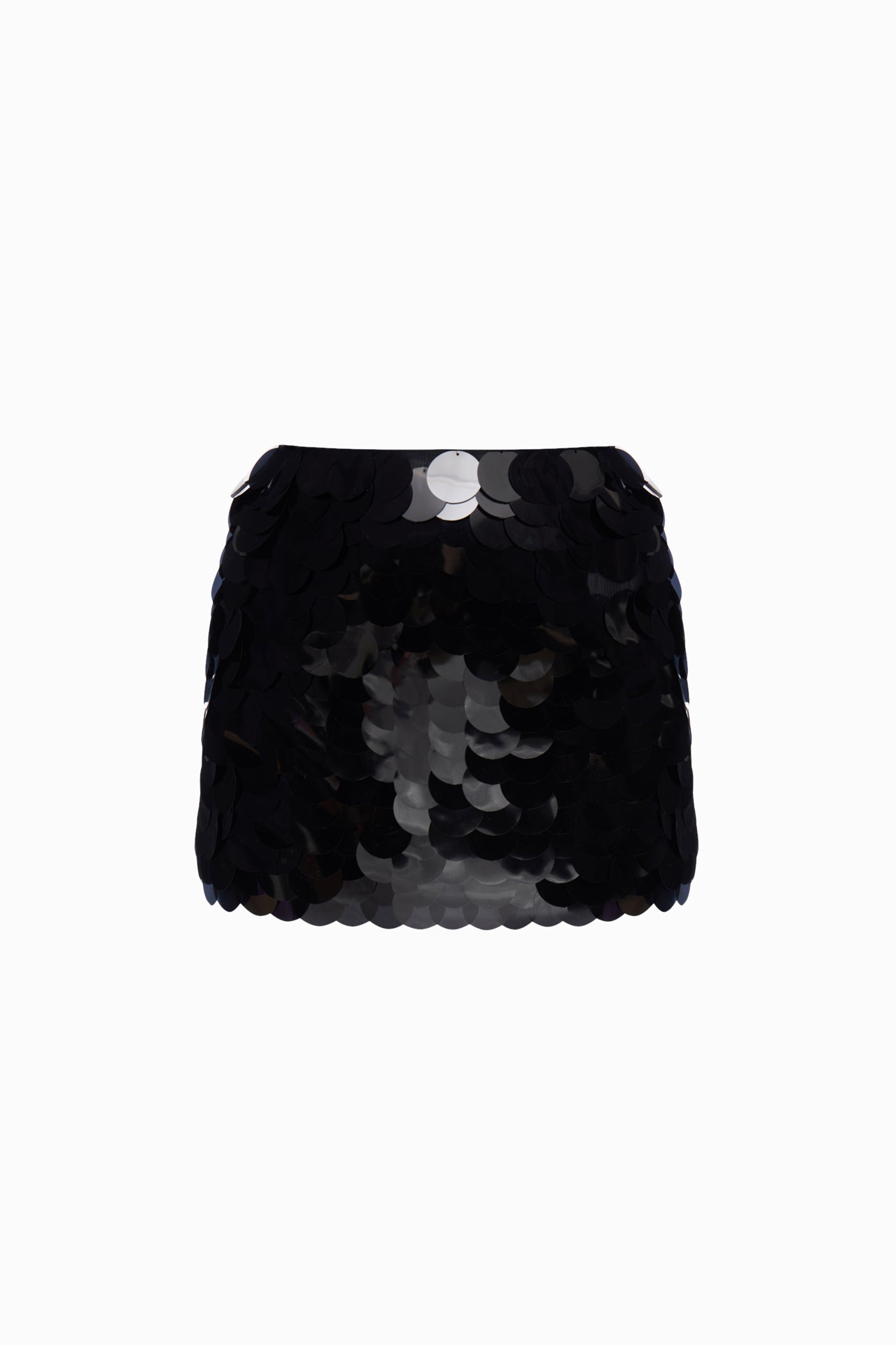 SEQUINED MINI SKIRT BLACK