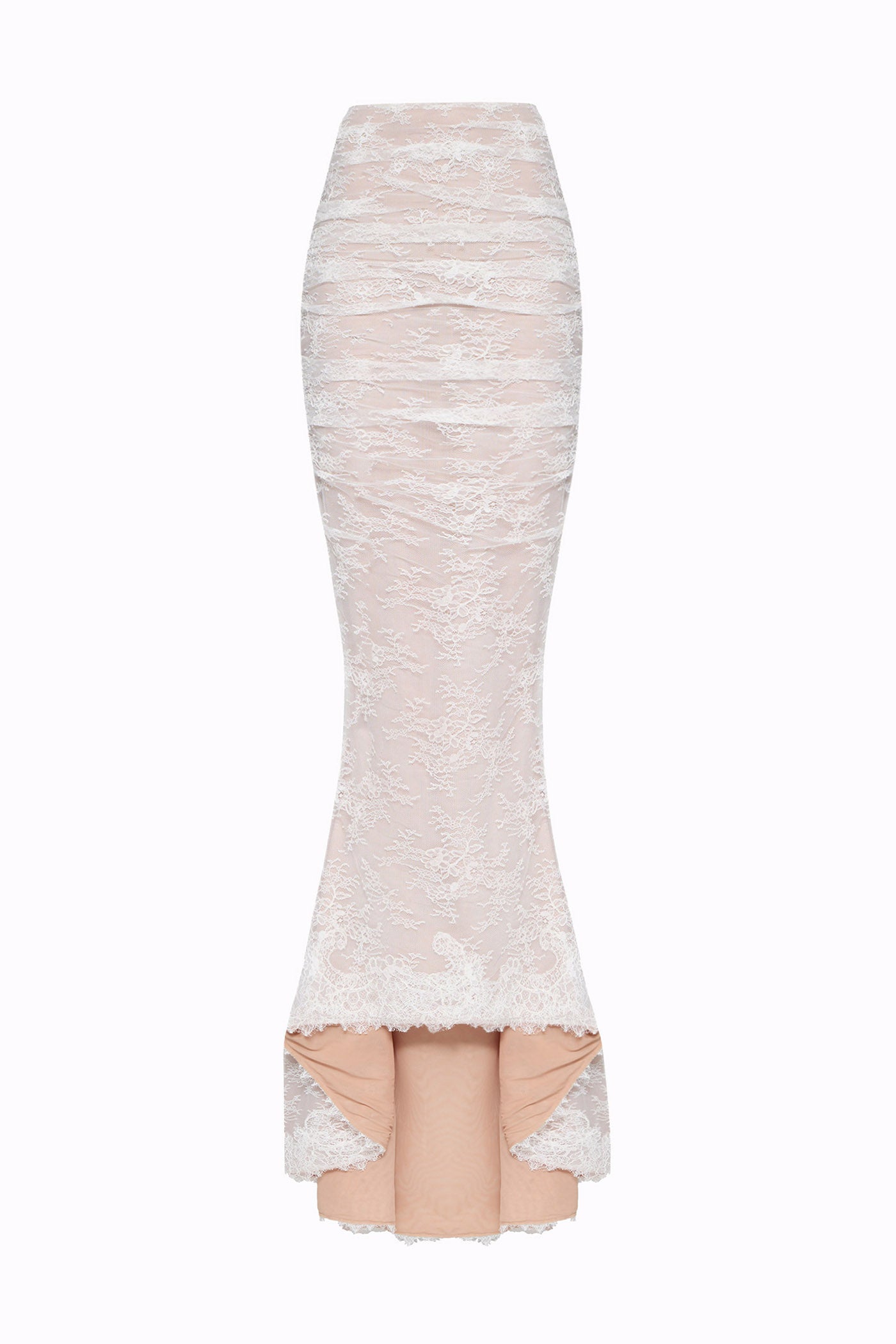LACE MAXI SKIRT WITH FOLDS