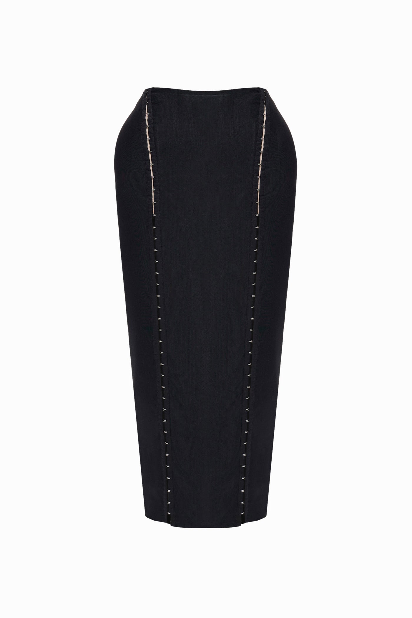 MESH MIDI SKIRT WITH HOOKS
