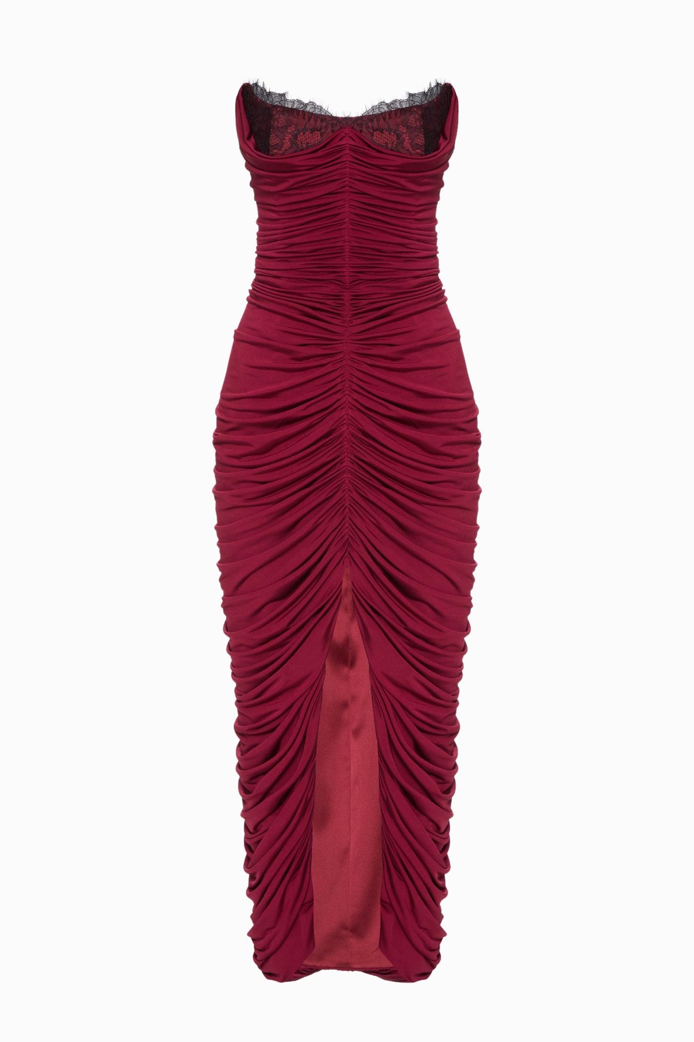 burgundy ruched dress EDEN MAXI DRESS BURGUNDY XXS