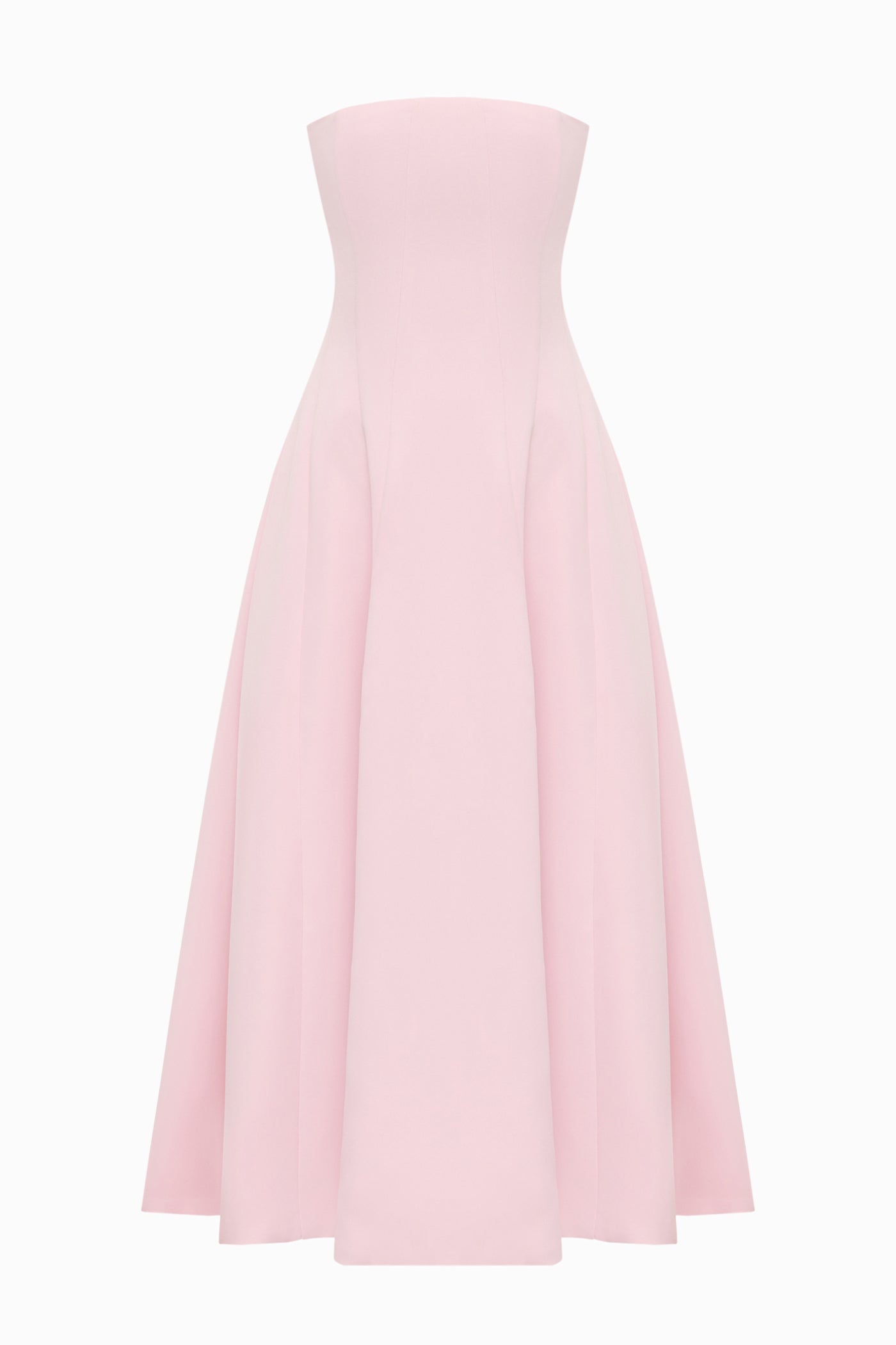 CORSET MIDI DRESS WITH POCKETS PINK