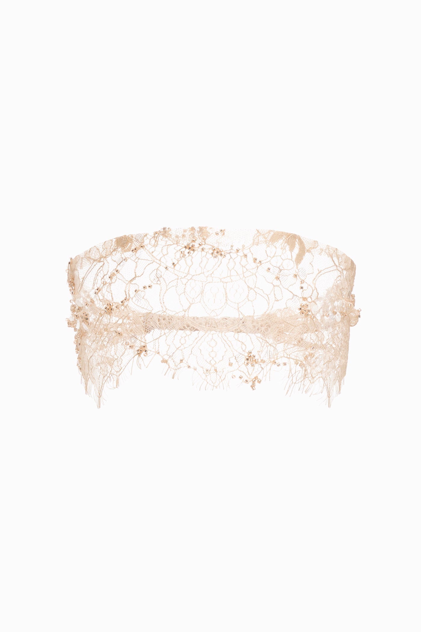 LACE HAT BAND BEIGE