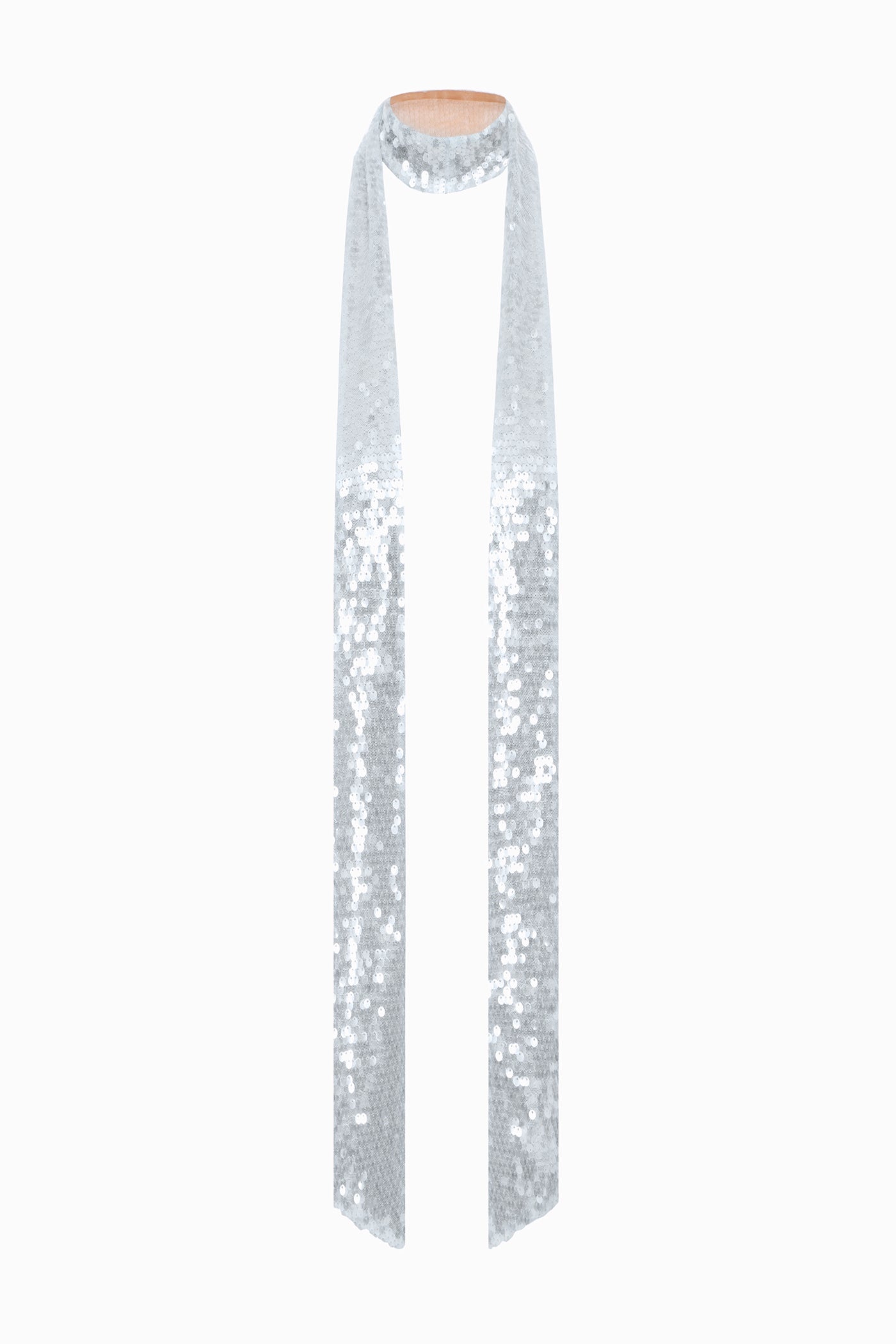 SEQUINED SCARF LIGHT-BLUE