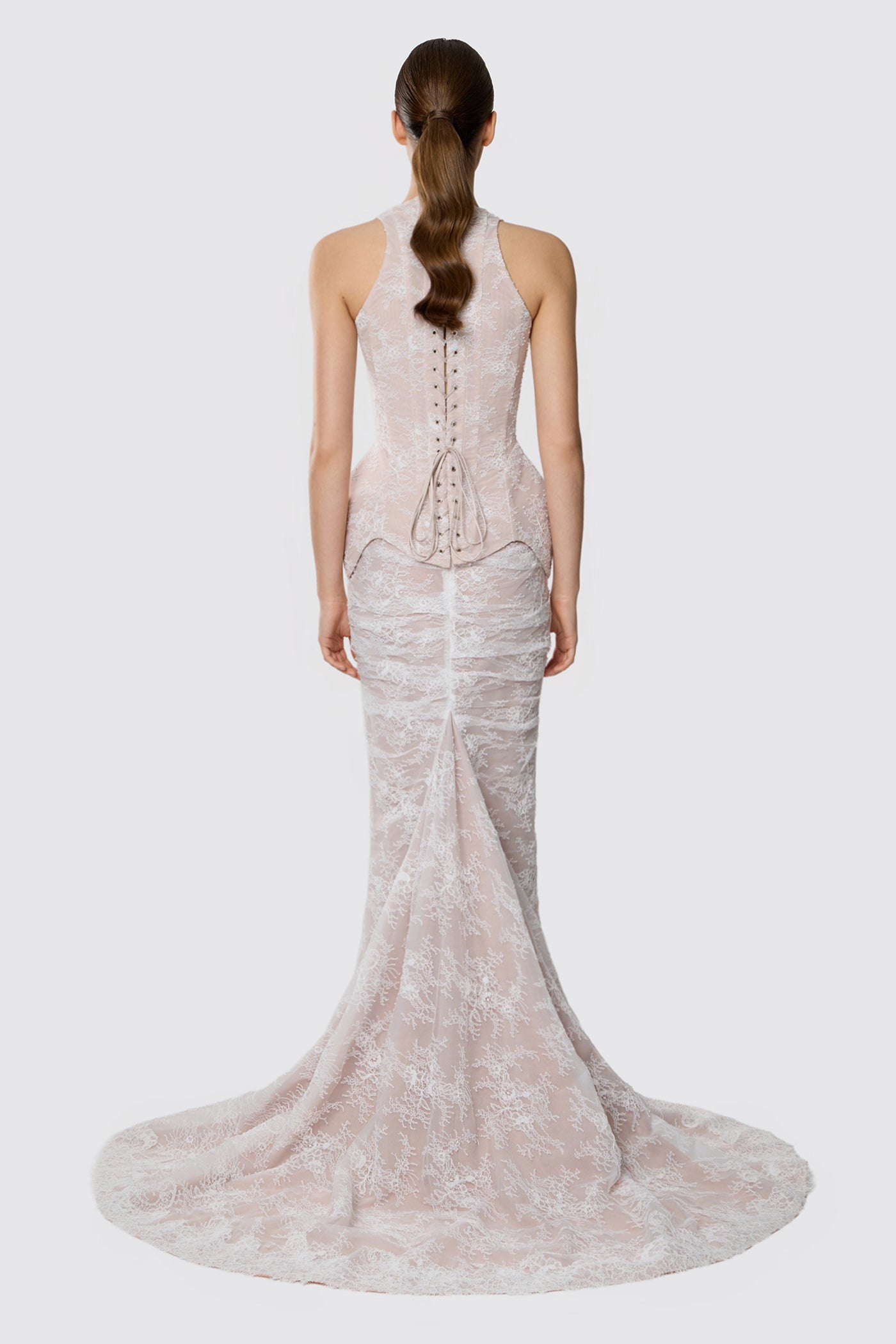 LACE CORSET WITH LACING