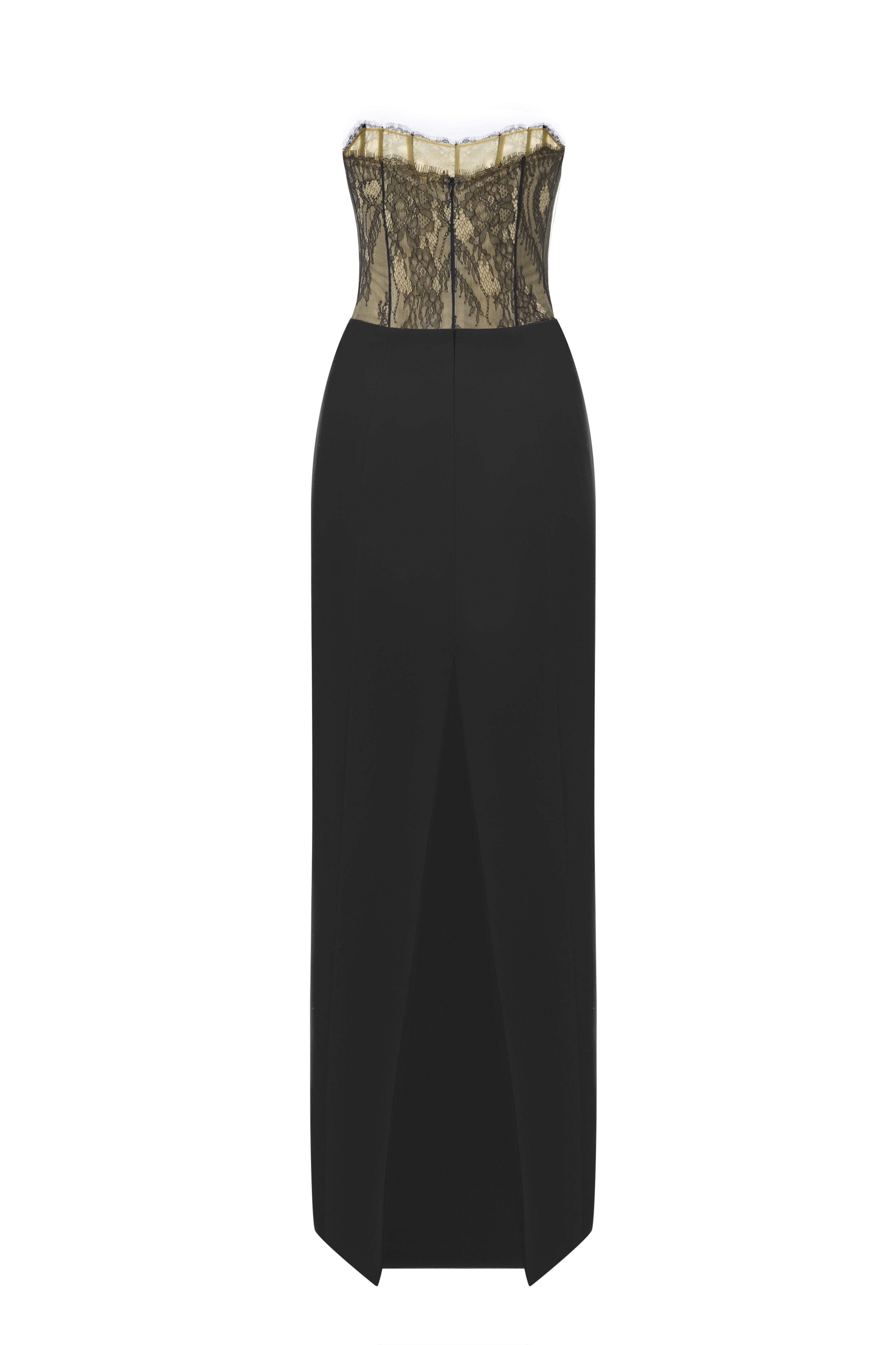 LACE TIBI MAXI DRESS BLACK