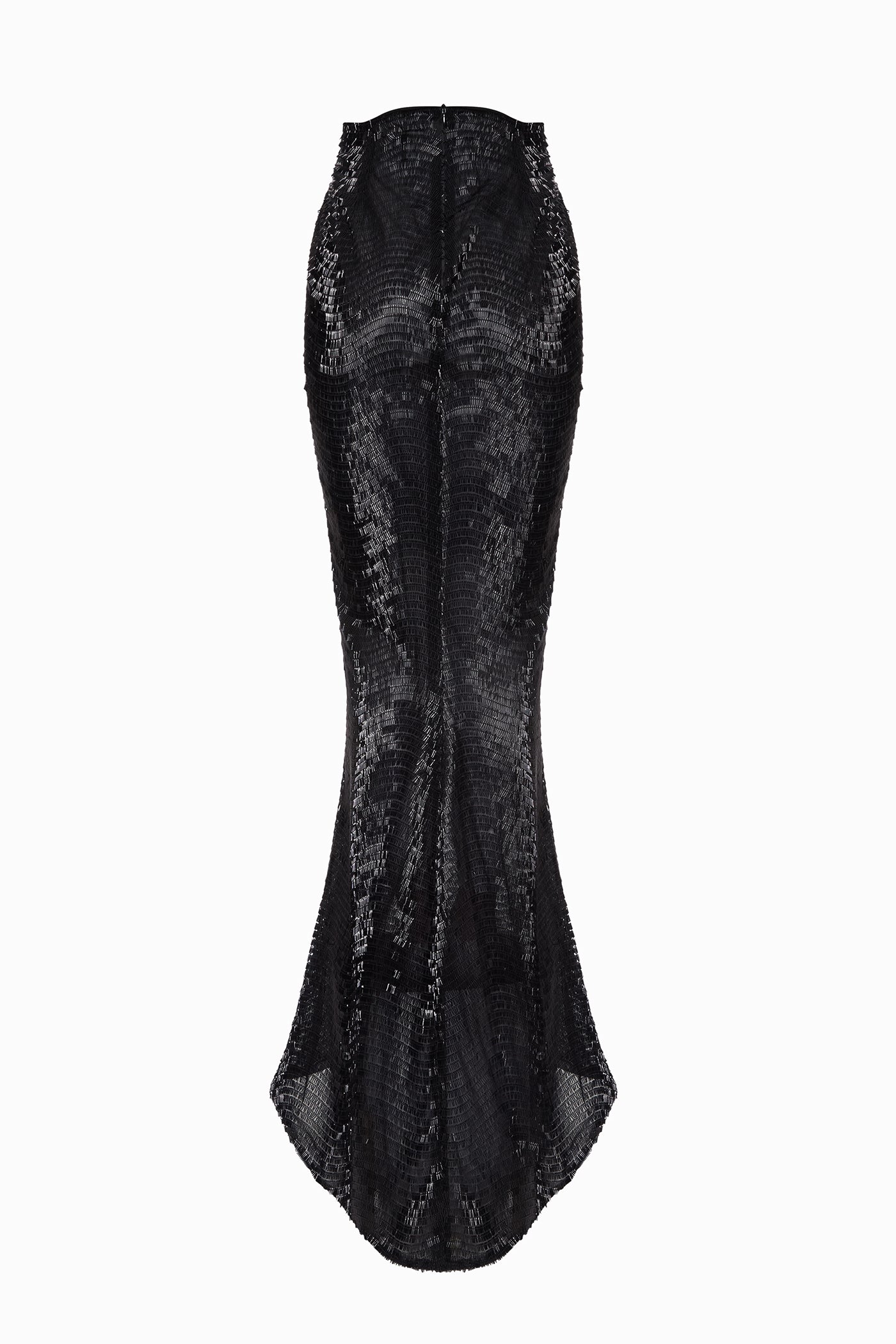 SEQUIN MAXI SKIRT BLACK