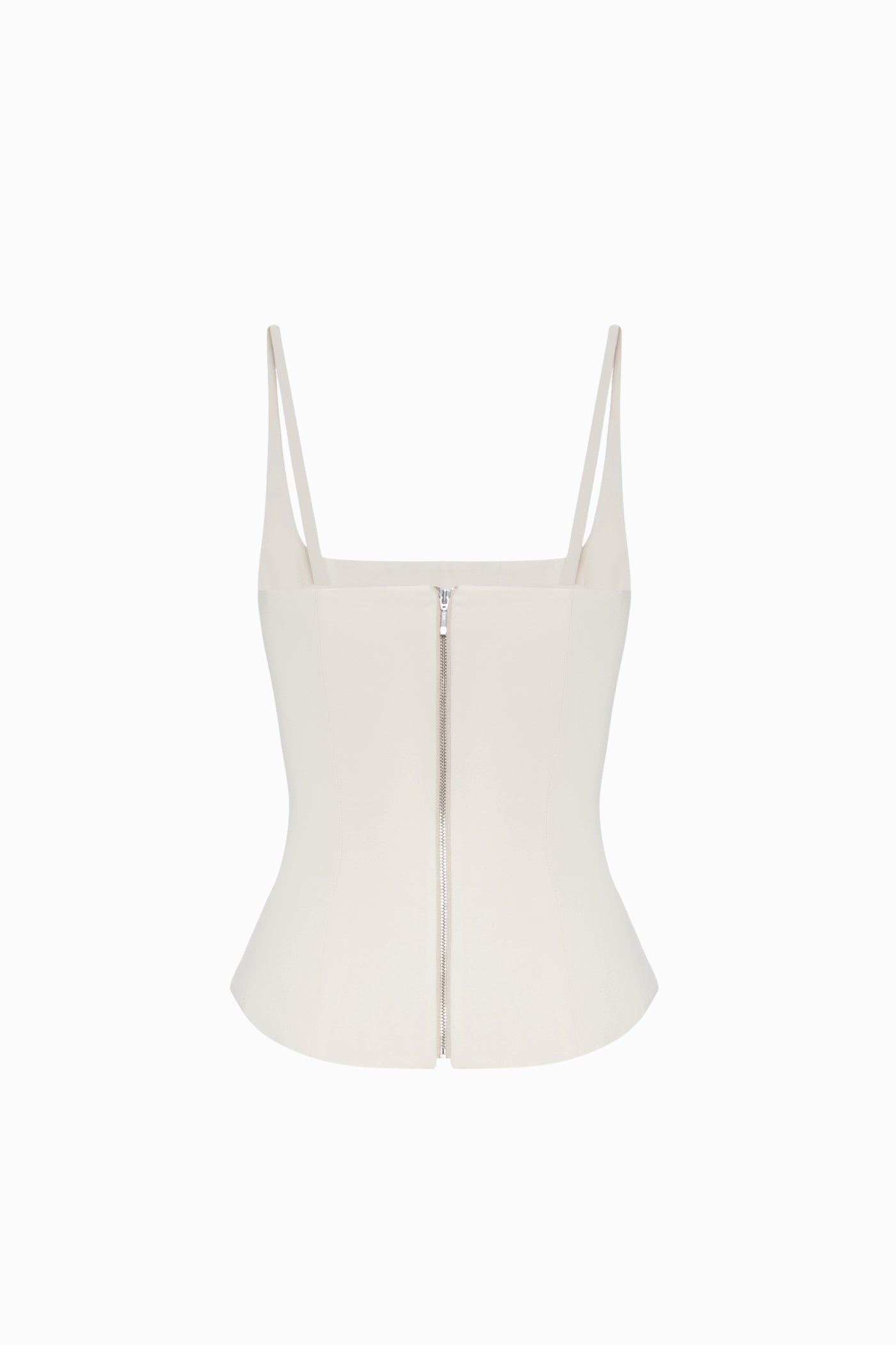 MATT SILK CORSET TOP WITH STRAPS BEIGE
