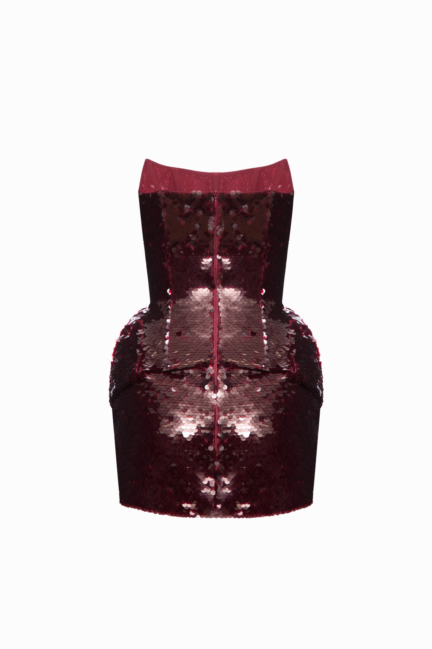 MUNA MINI DRESS BURGUNDY