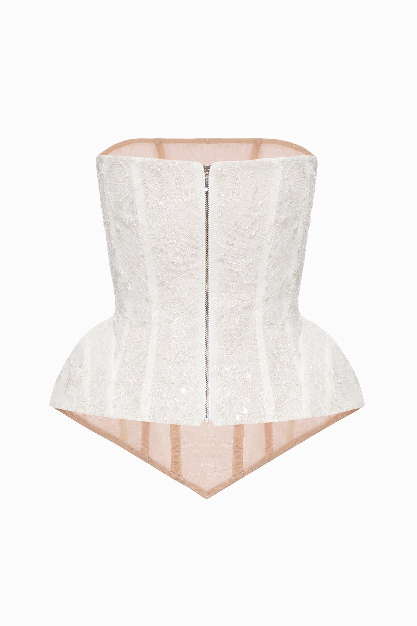 KAT SEQUINED LACE CORSET