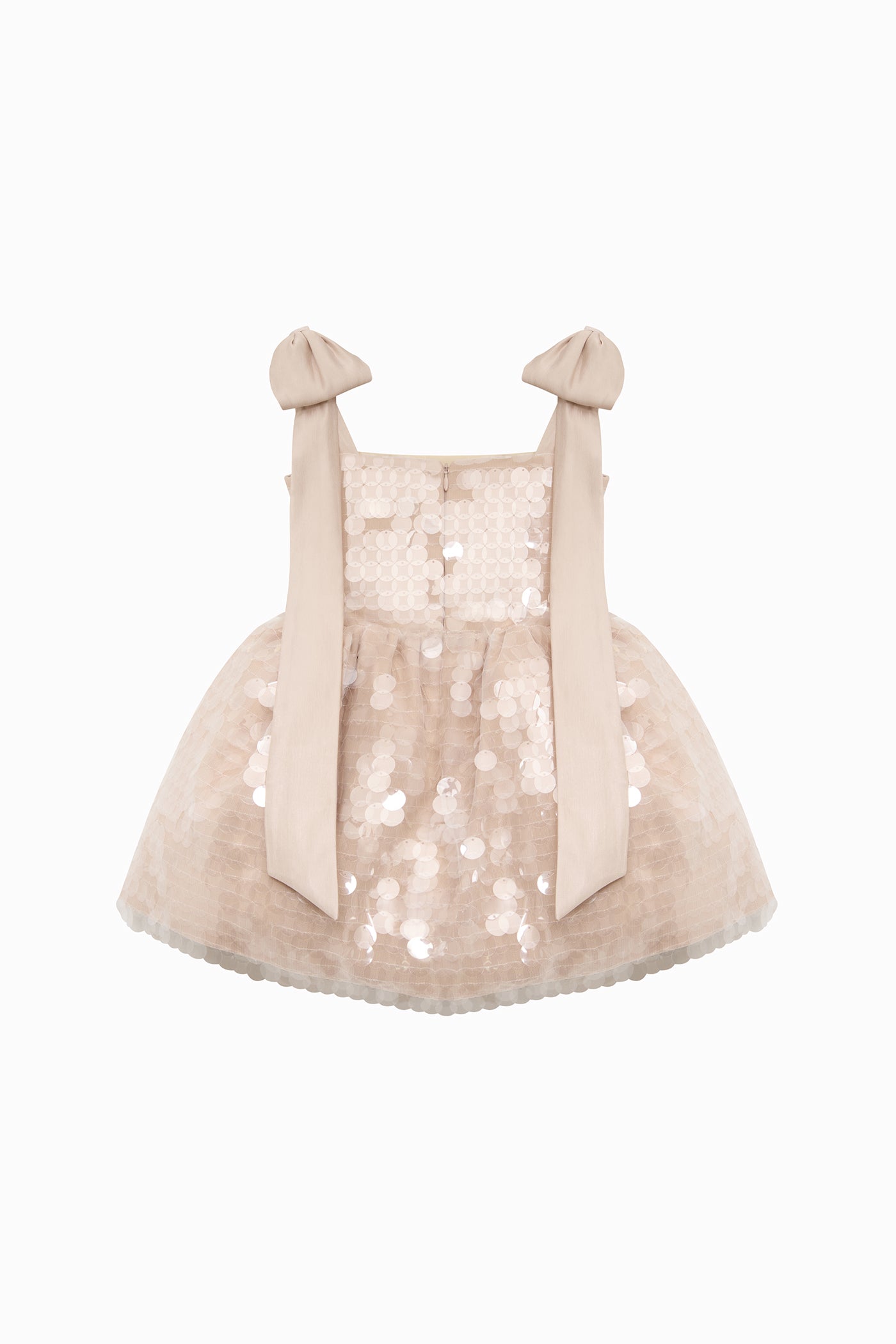 MISS LOLI SEQUIN DRESS BEIGE
