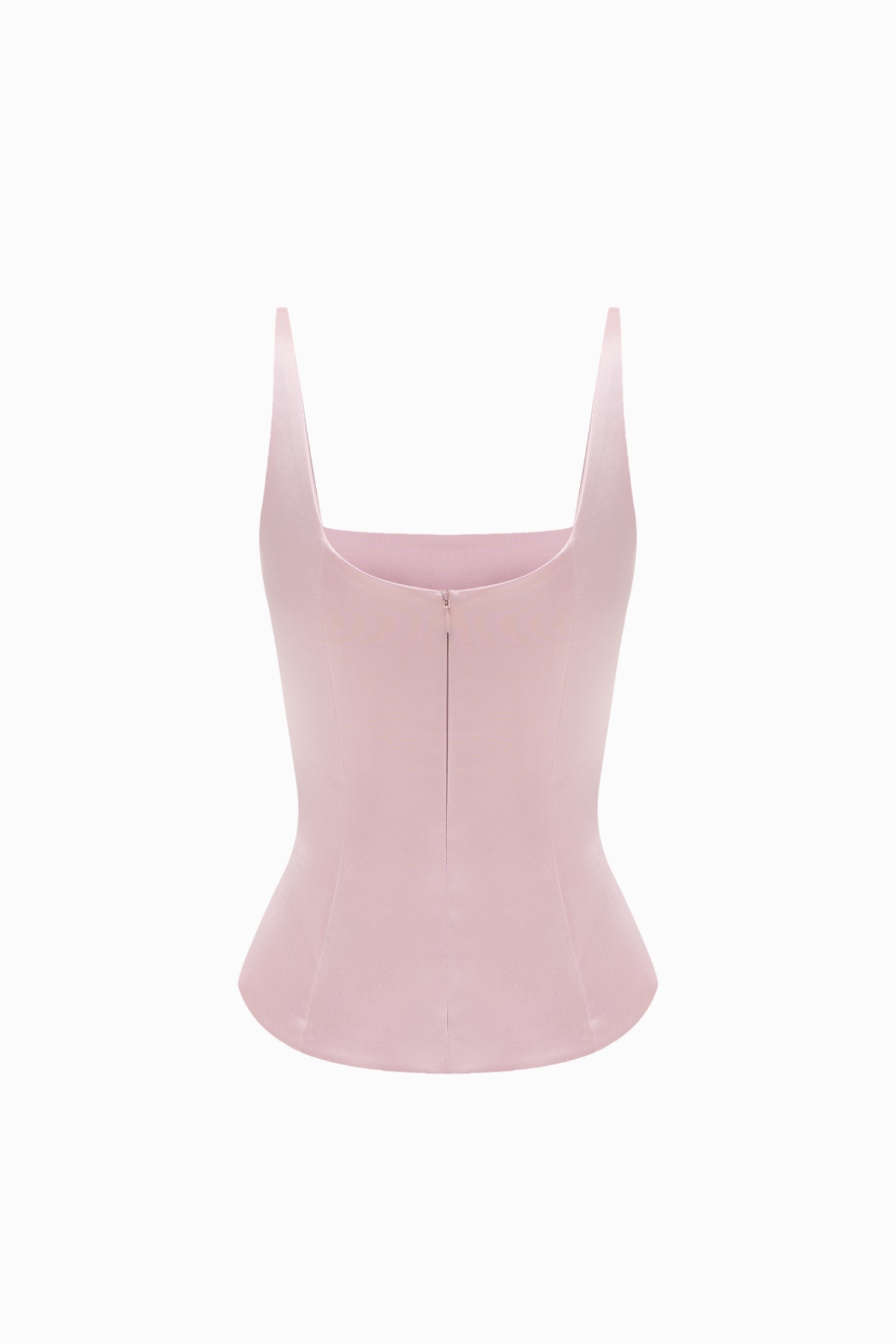SOFT SATIN CORSET TOP WITH STRAPS PINK