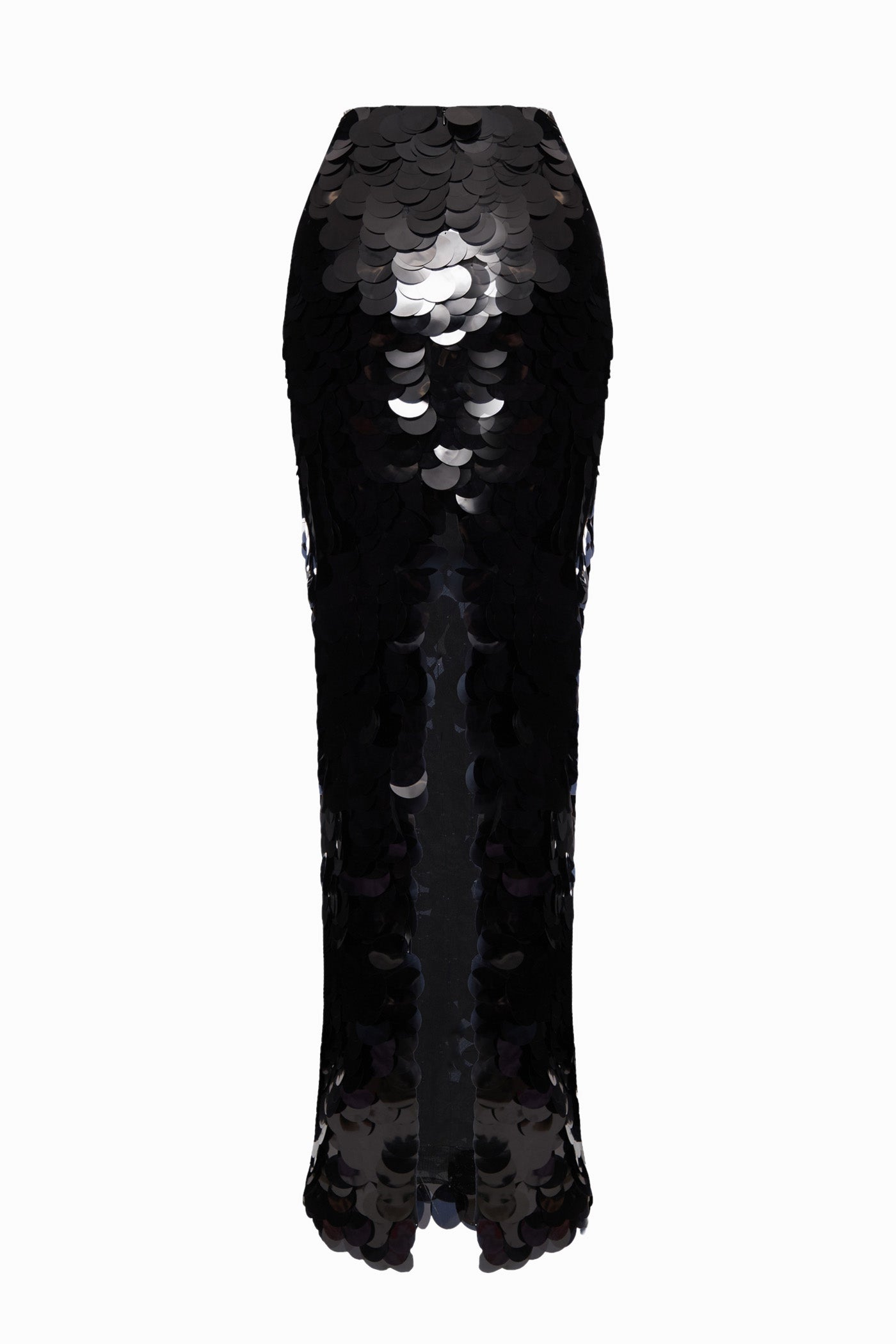 SEQUINED MAXI SKIRT BLACK