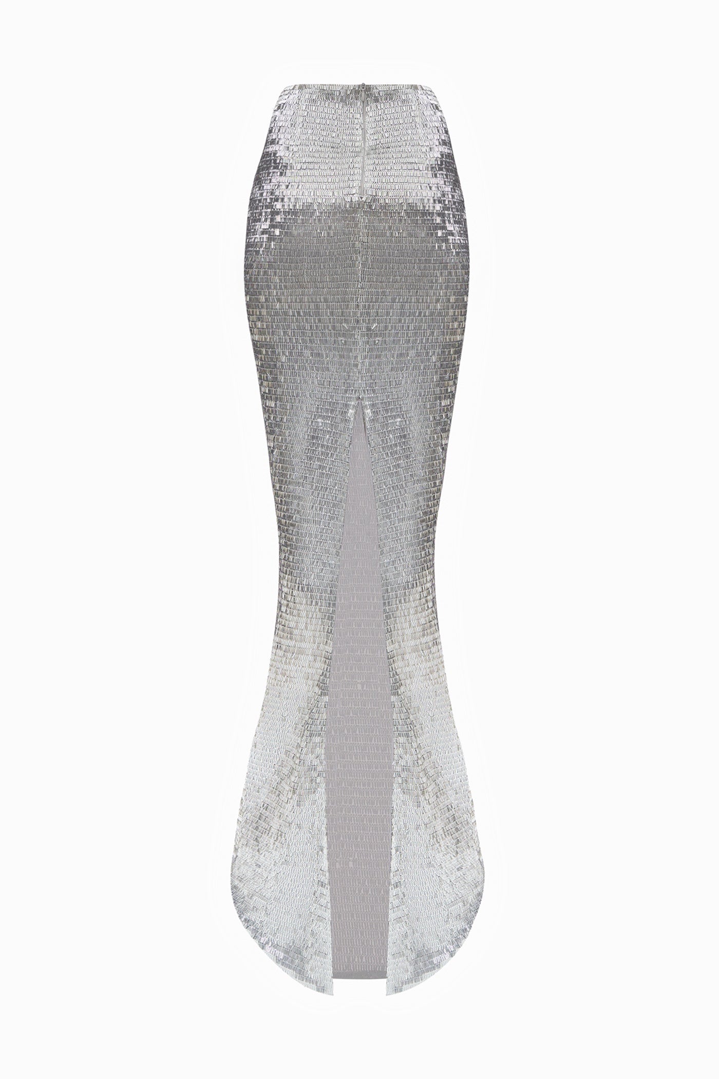 SEQUIN MAXI SKIRT SILVER