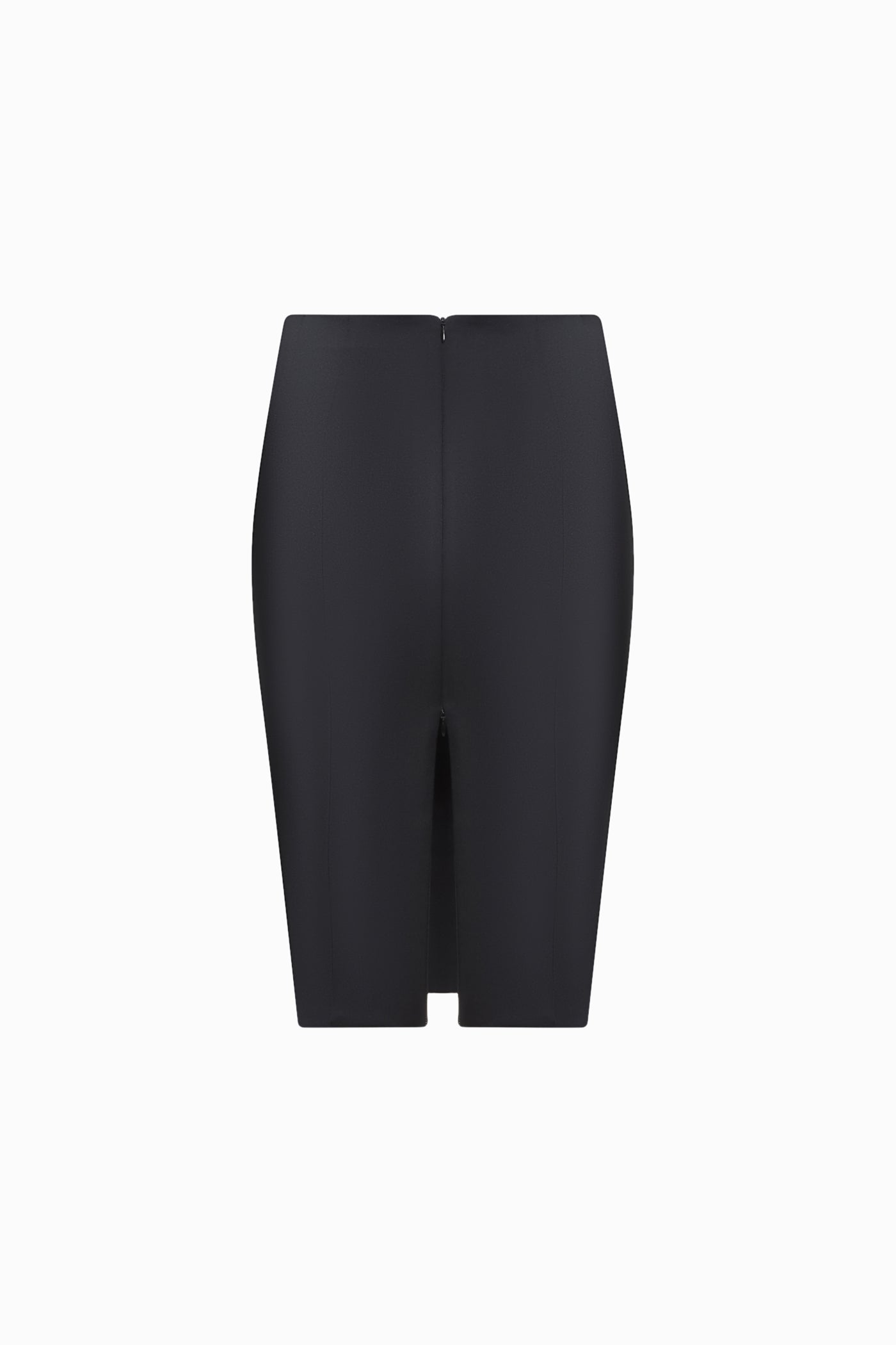 SOFT SATIN MIDI SKIRT BLACK