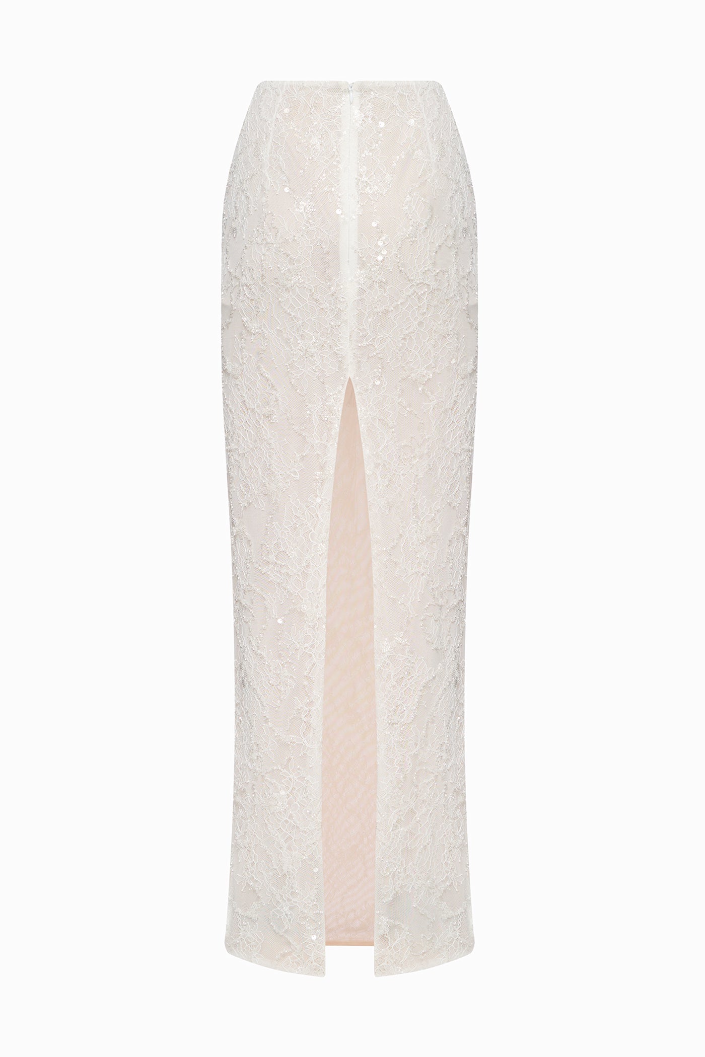 SEQUINED LACE MAXI SKIRT