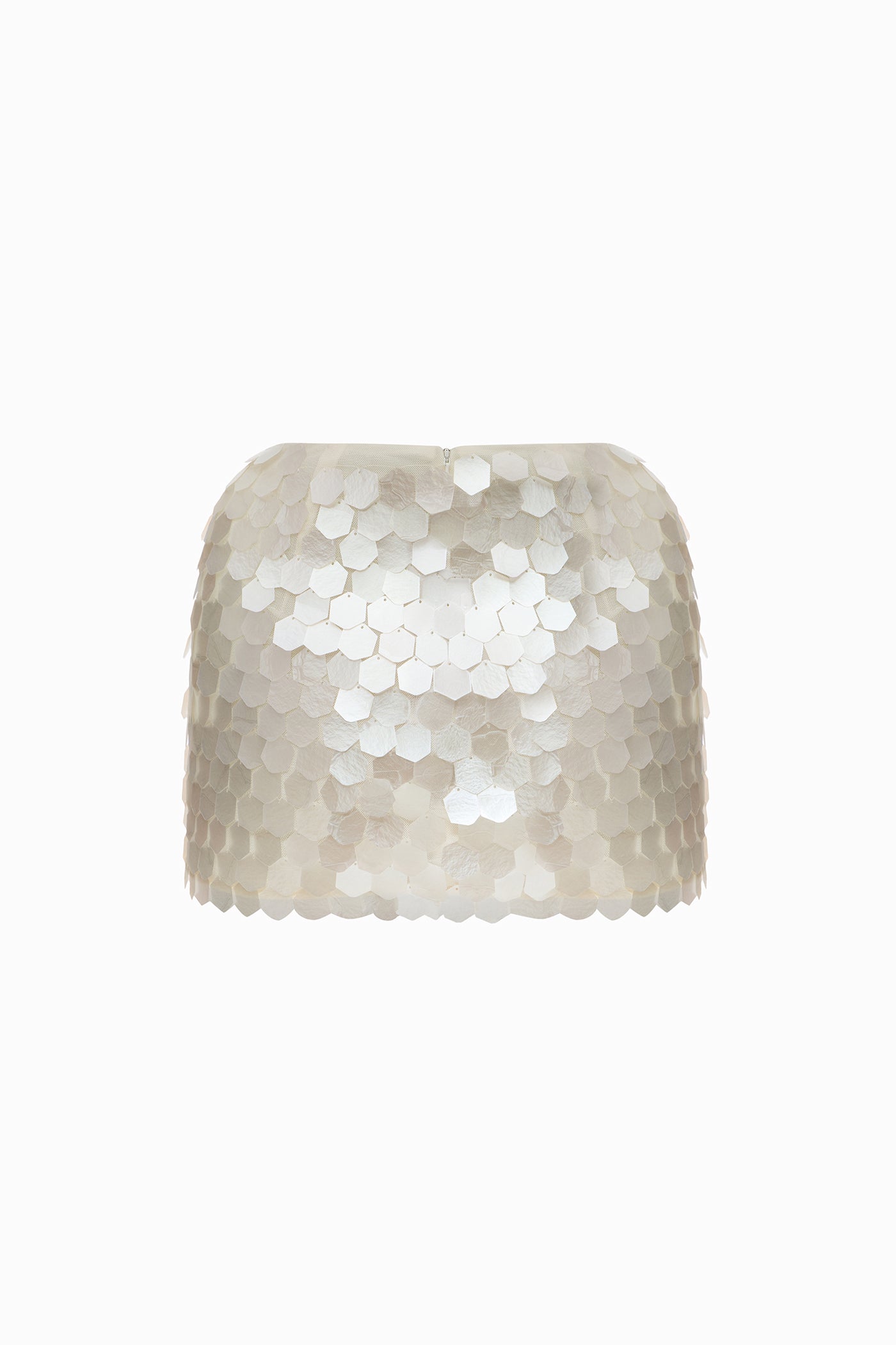 PADDED SEQUINED MINI SKIRT