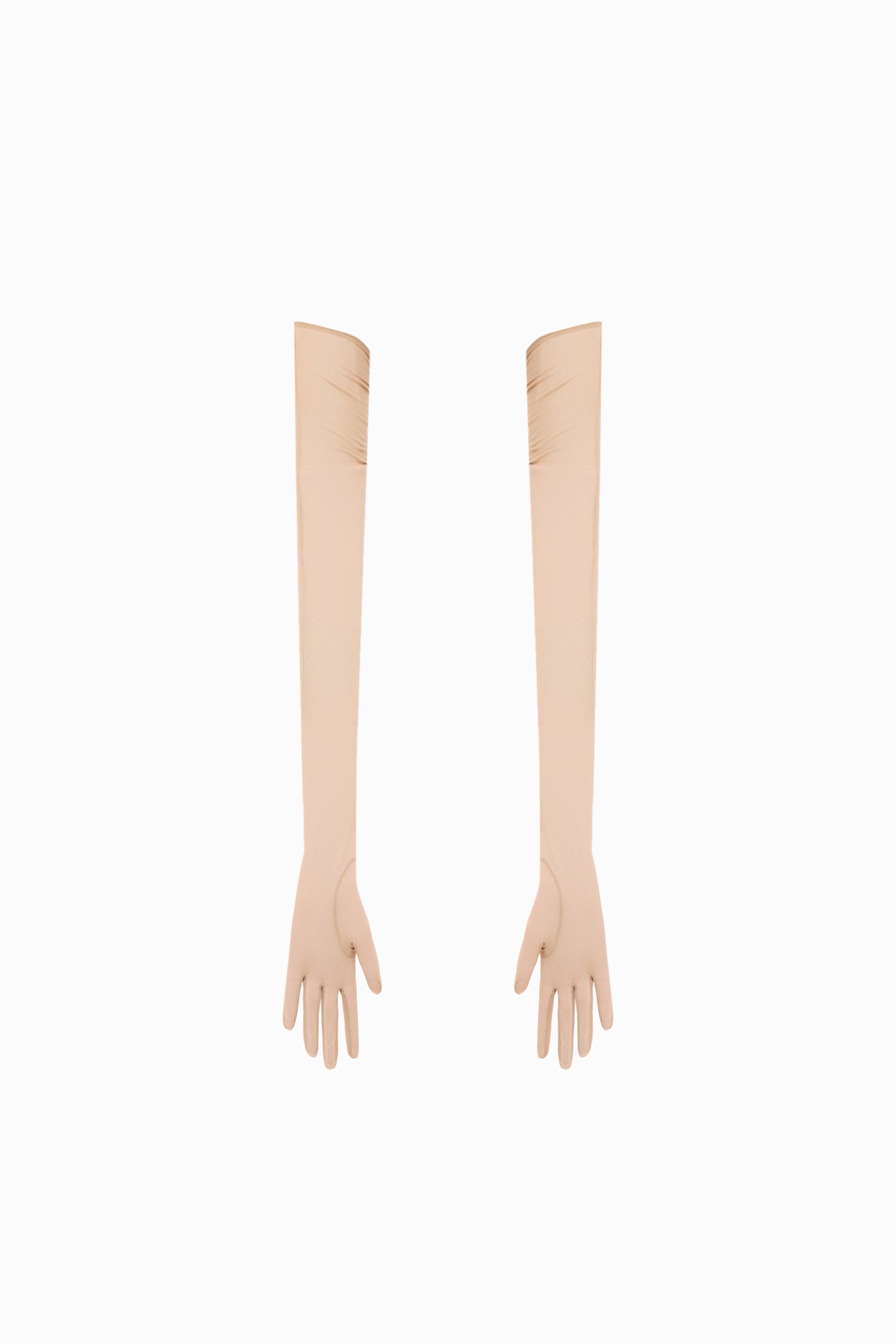 LONG MESH GLOVES BEIGE