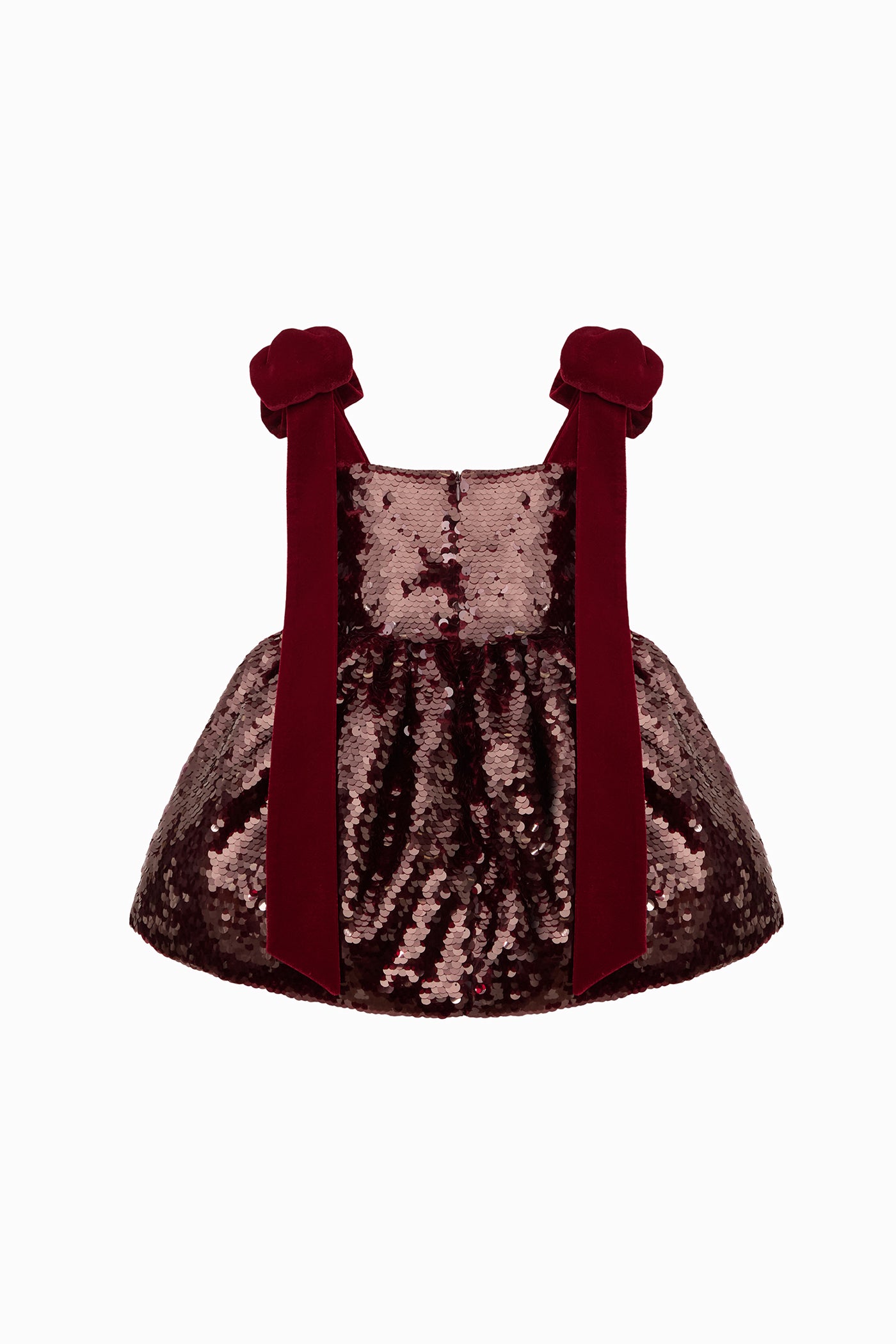 MISS LOLI SEQUIN DRESS BURGUNDY