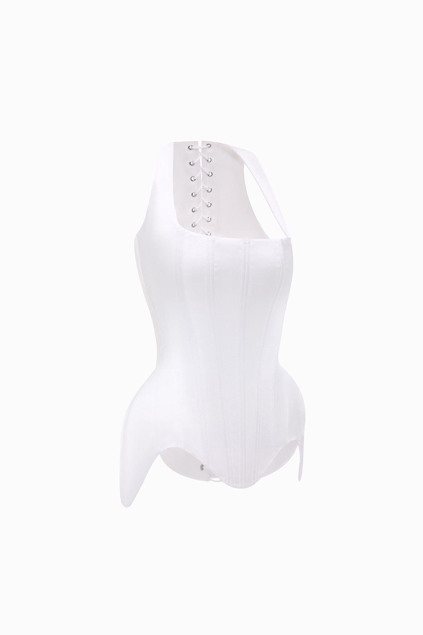 SOFT SATIN CORSET WITH LACING
