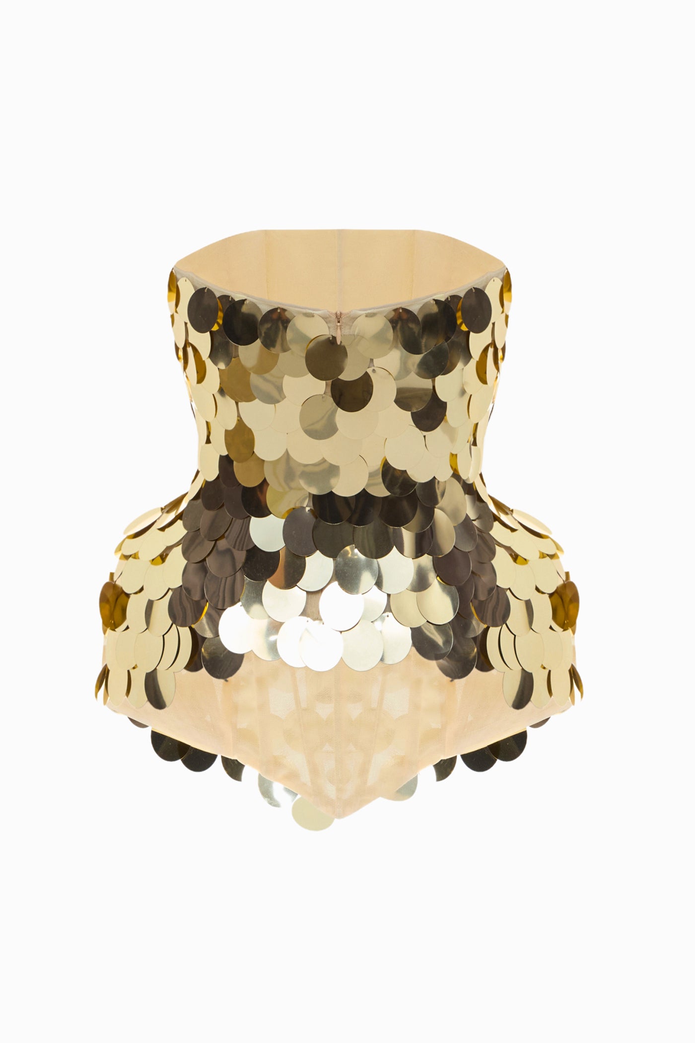 SEQUINED CORSET GOLD