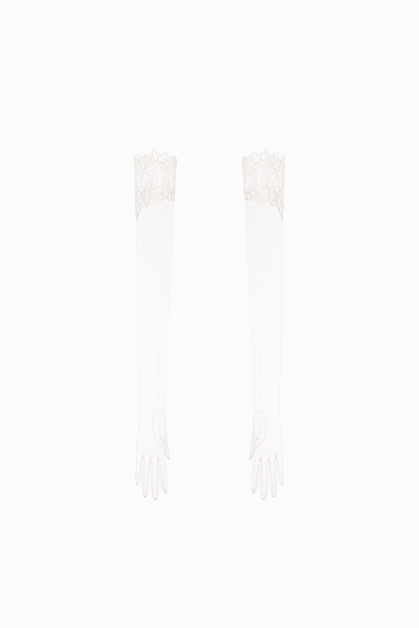 LACE LONG GLOVES WHITE